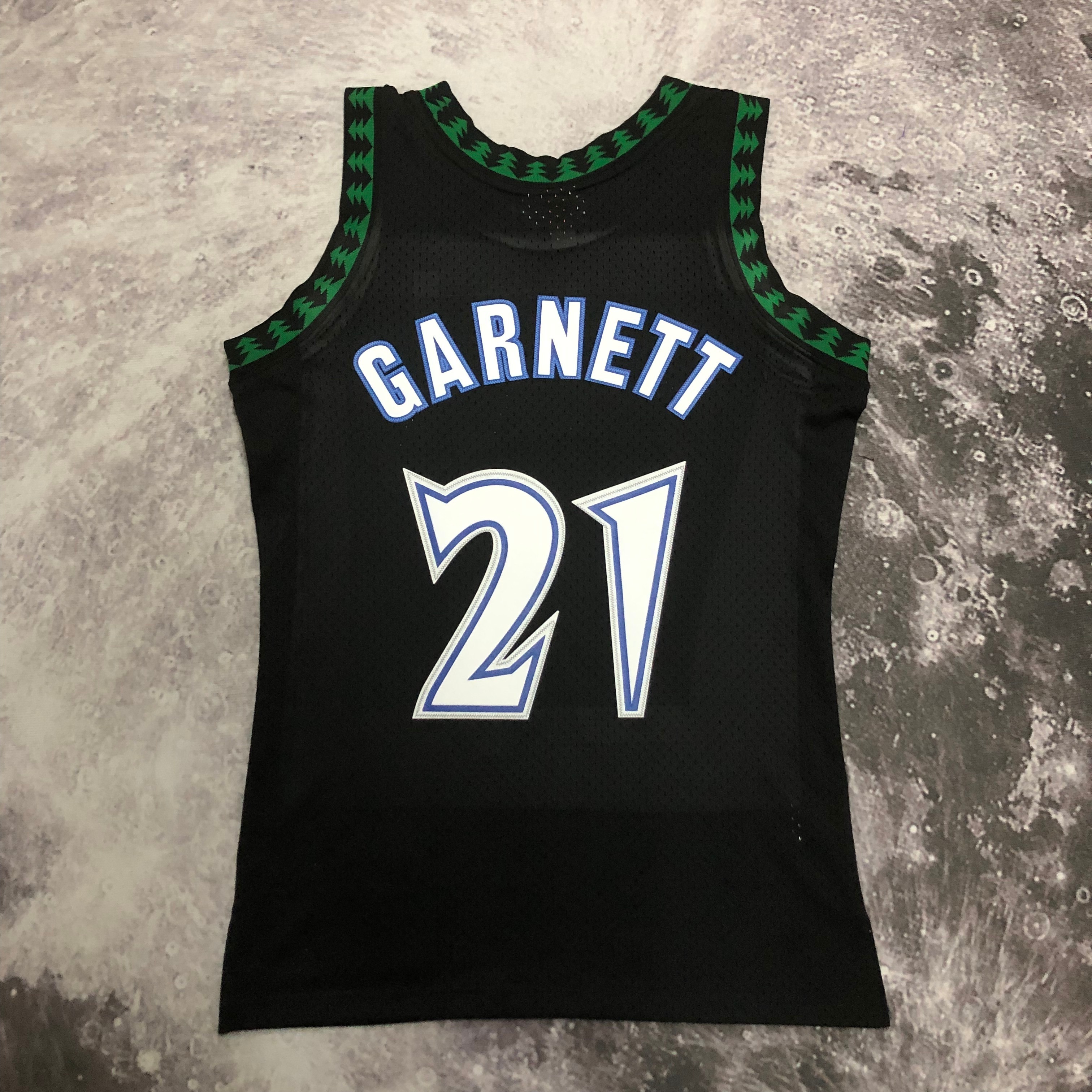 MN Hot Press throwback jersey SW Timberwolves 9798 season black 21 Garnett