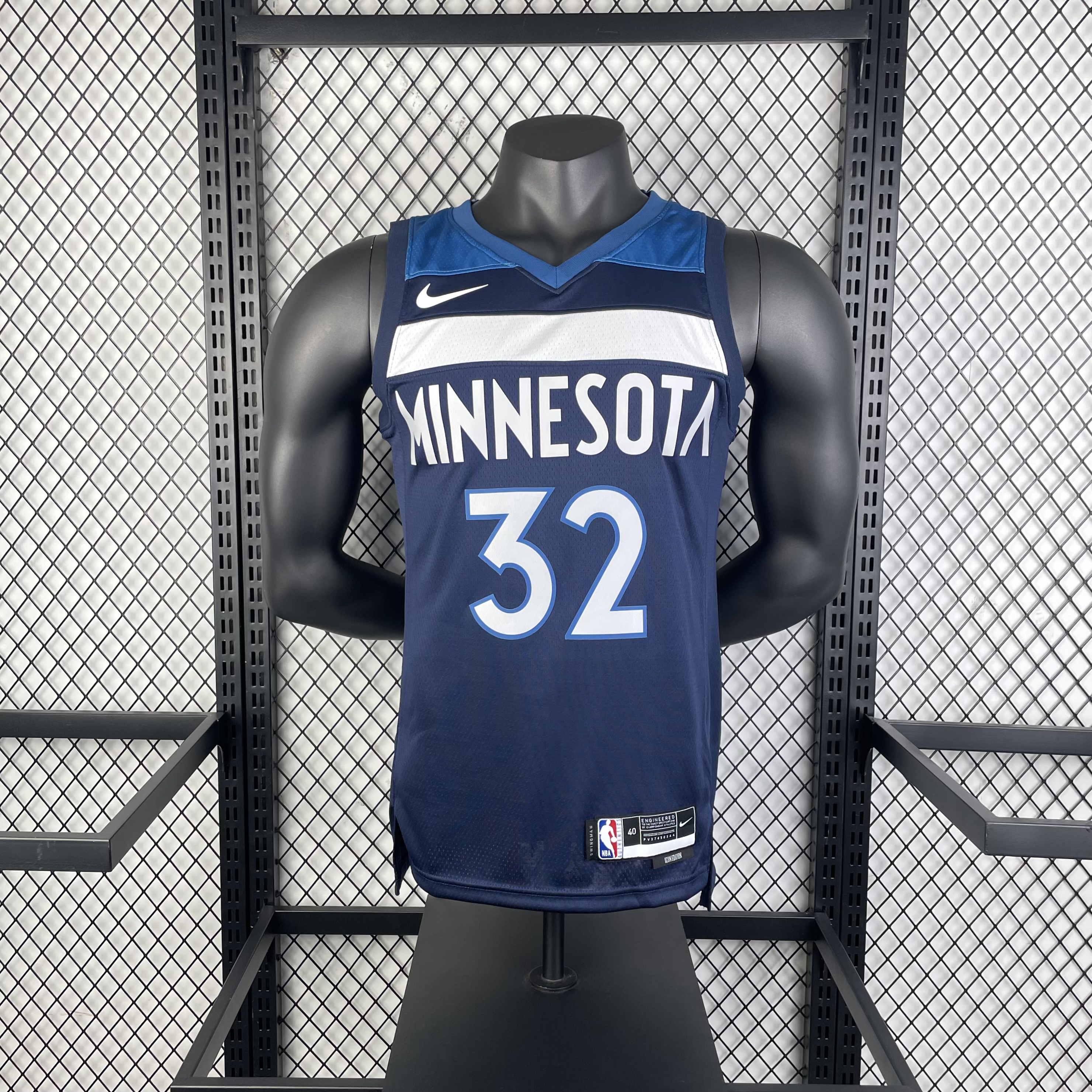 23 season Timberwolves away dark blue 32 Towns