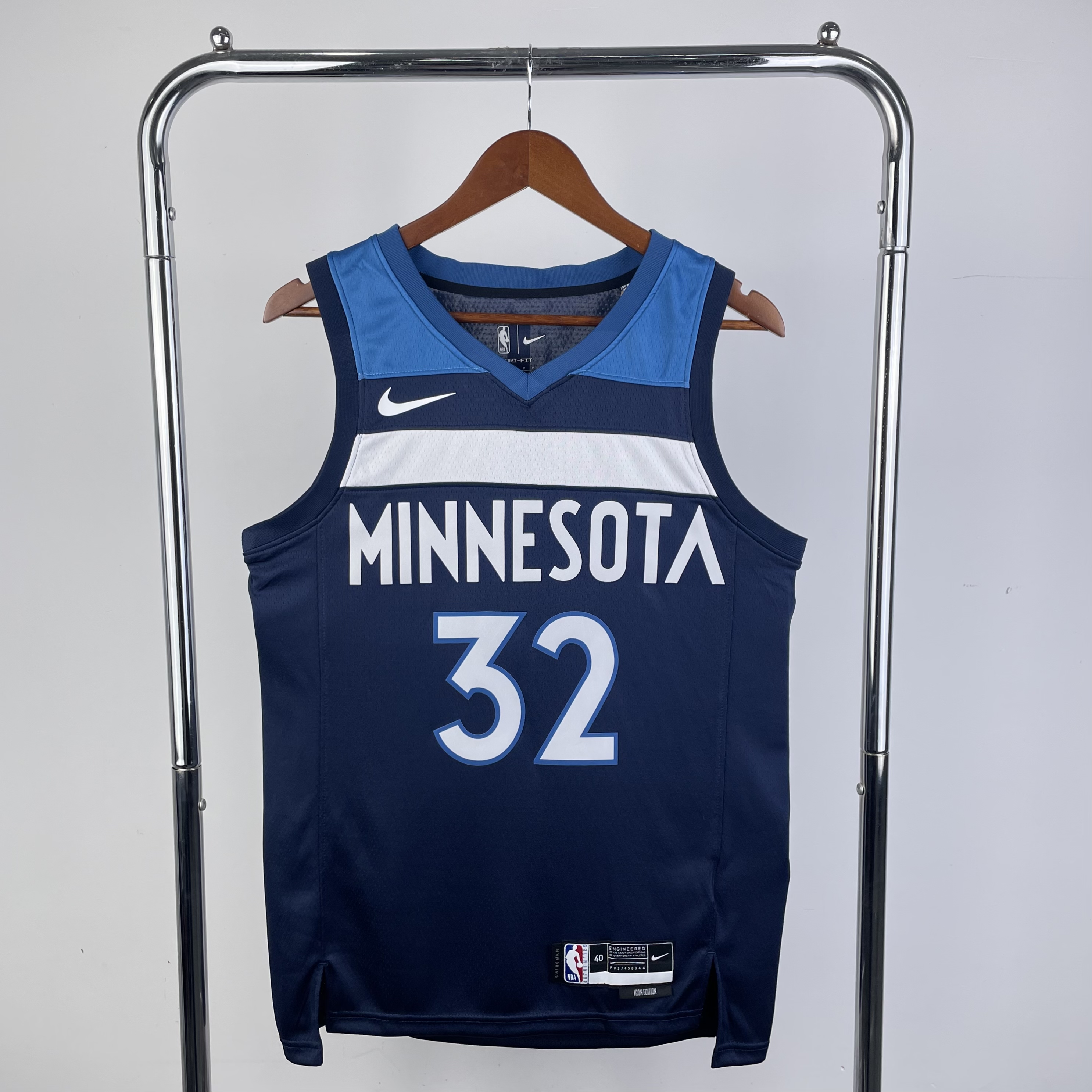 23 season Timberwolves away dark blue 32 Towns
