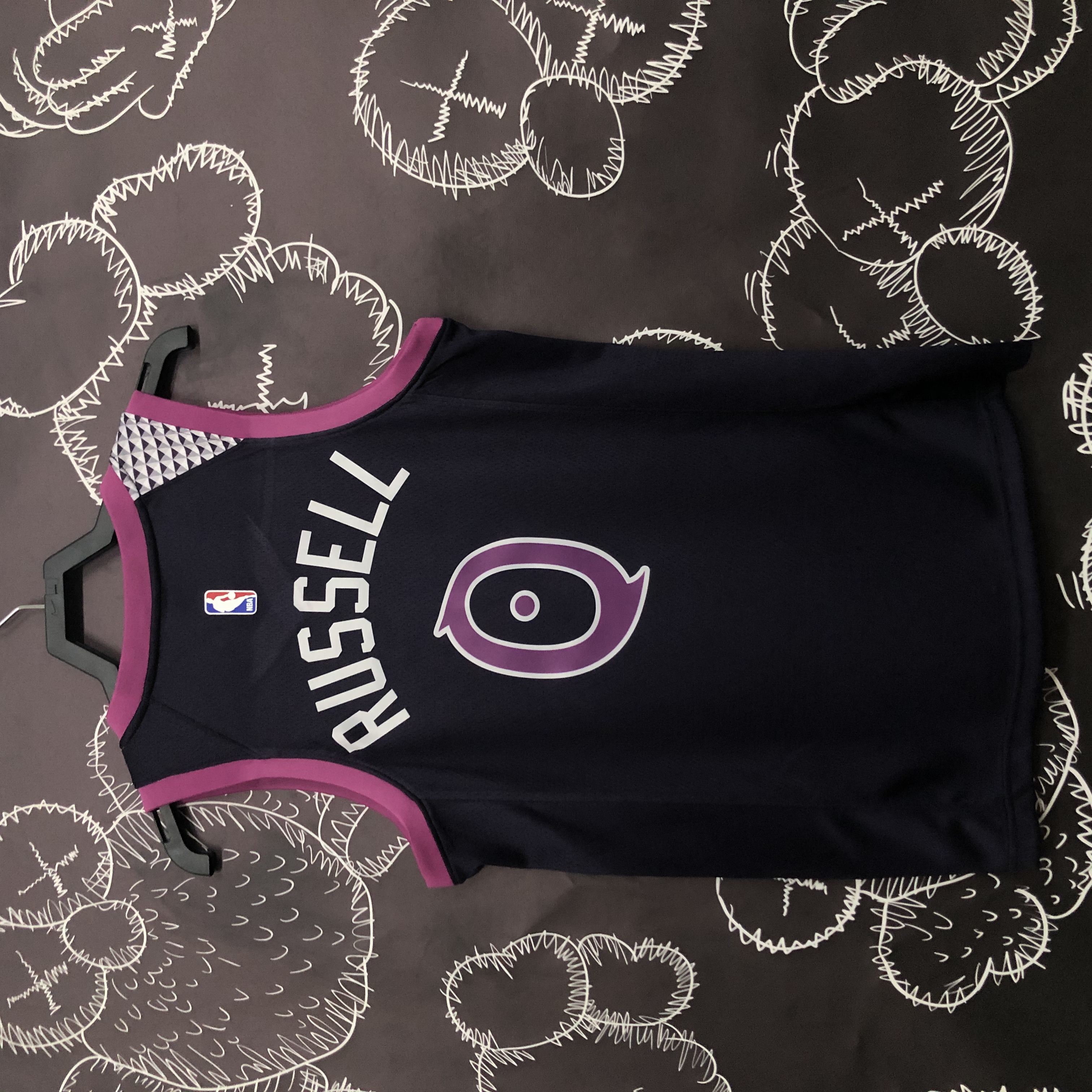 Timberwolves Black and purple zero Russell