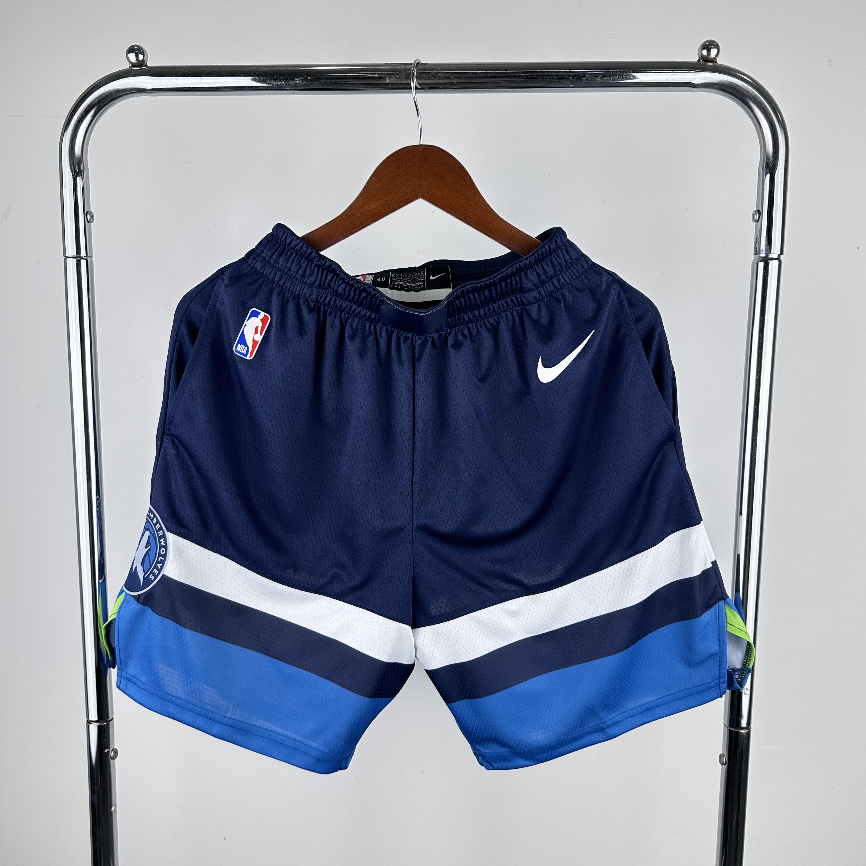 23 season Timberwolves away dark blue ball pants