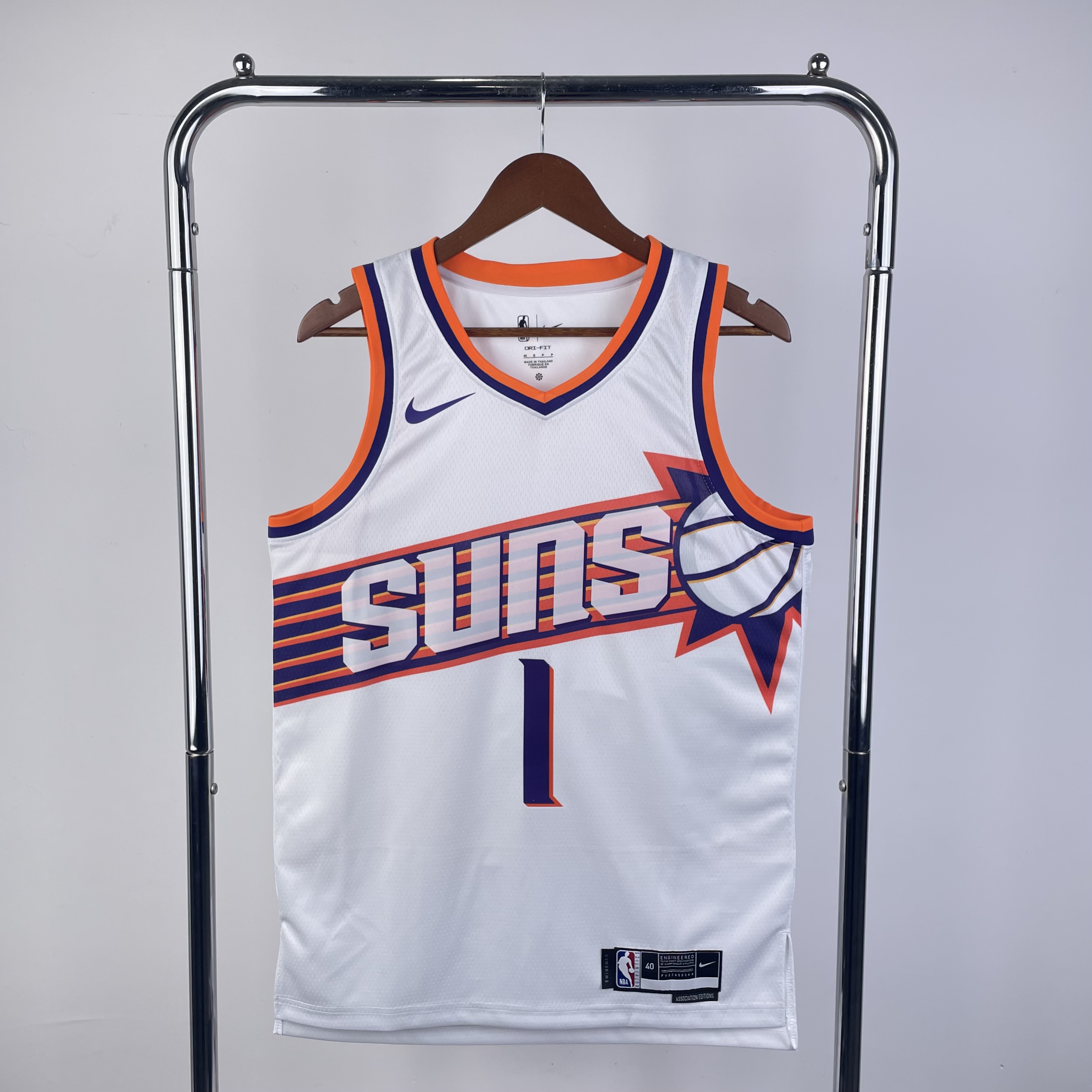 24 SUNS home white No. 1 Booker