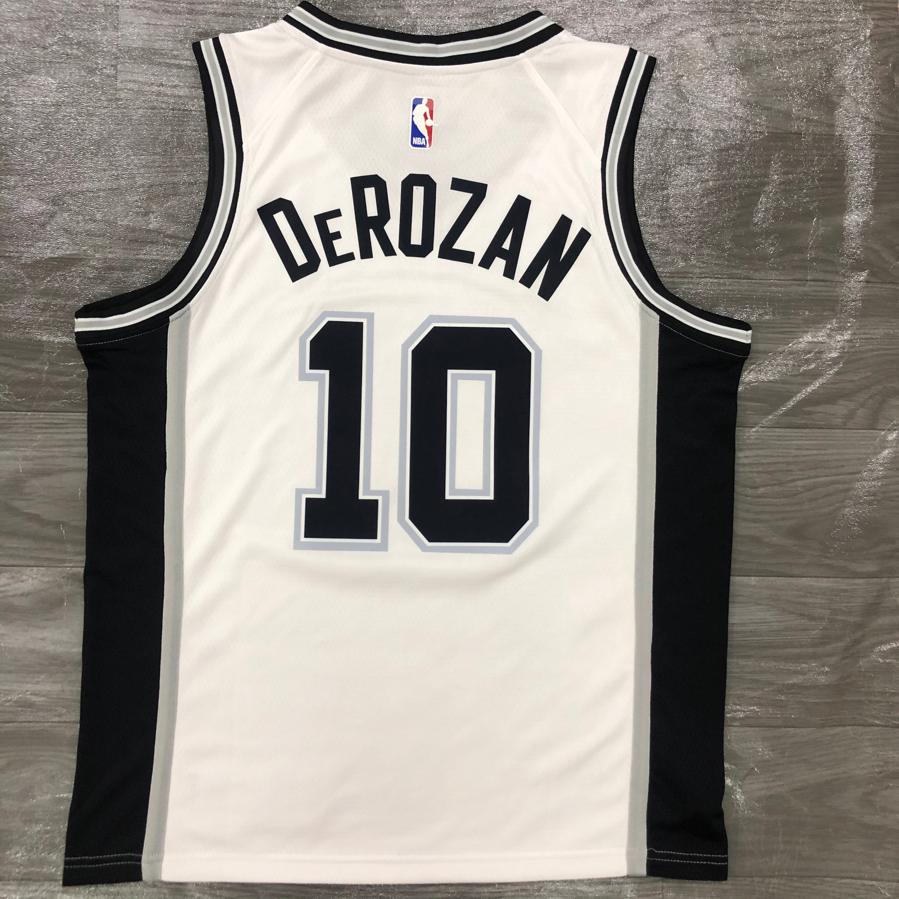 Spurs white No. 10 derozan