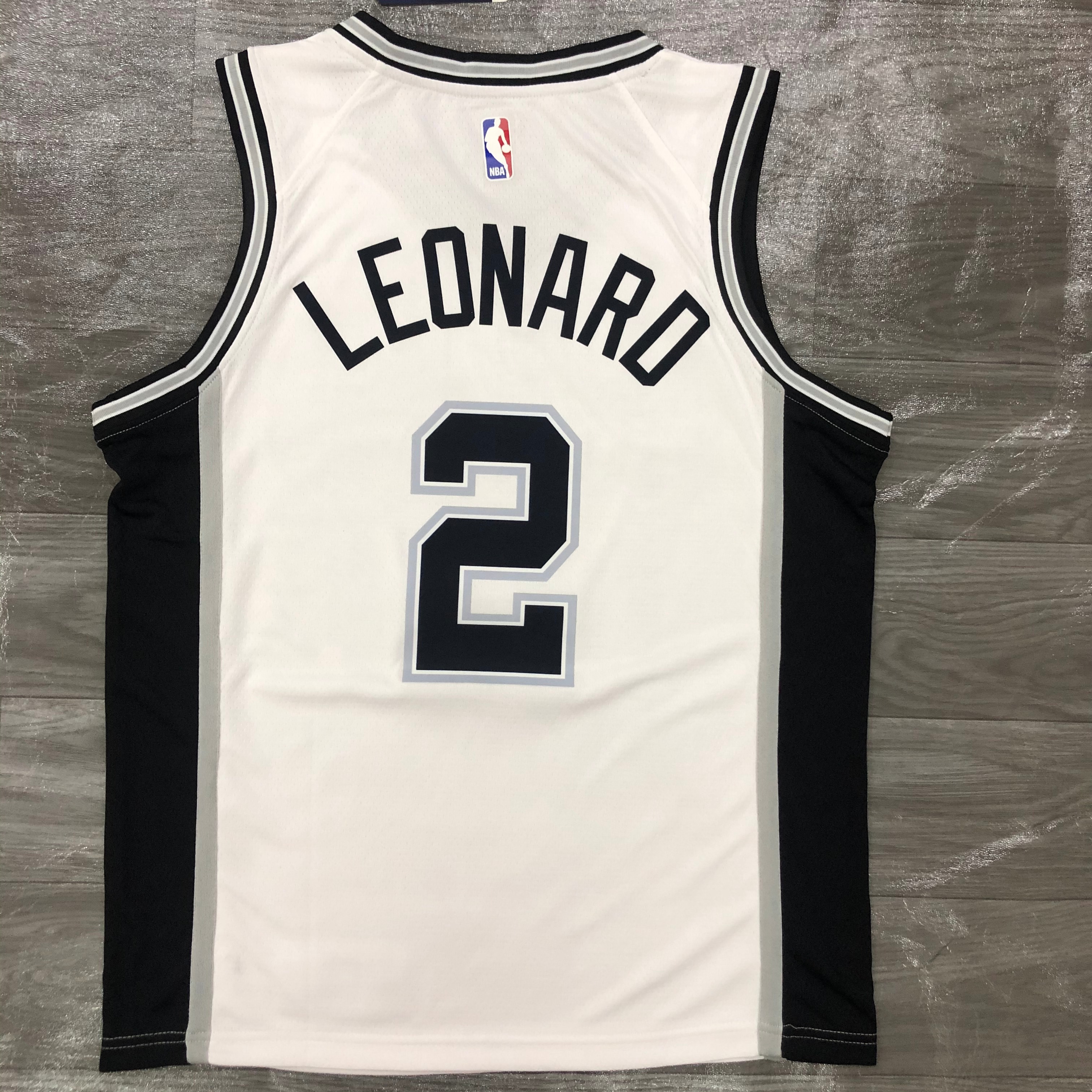 Spurs white No. 2  Leonard