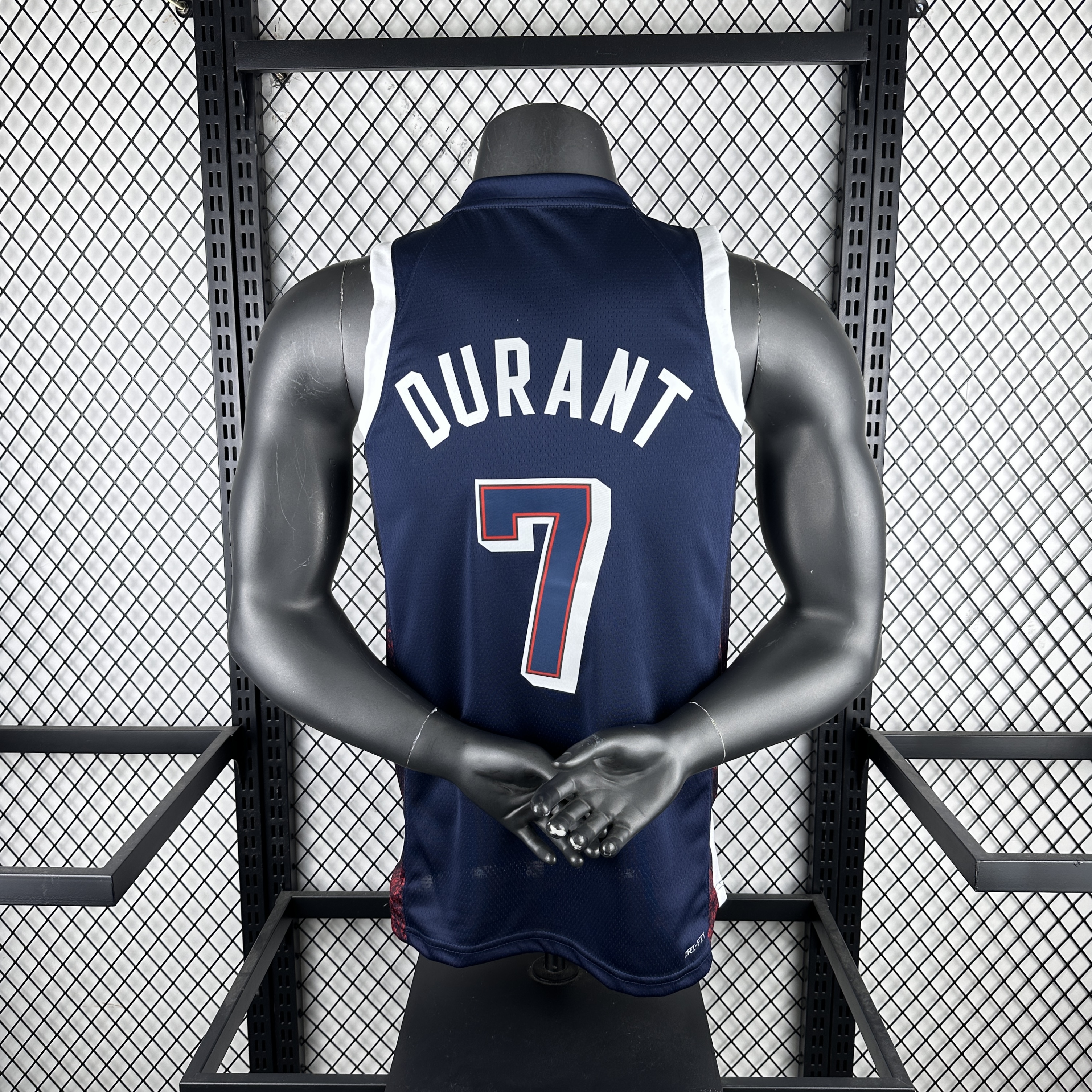 Team USA Navy blue No. 7 Durant at the '24 Olympics