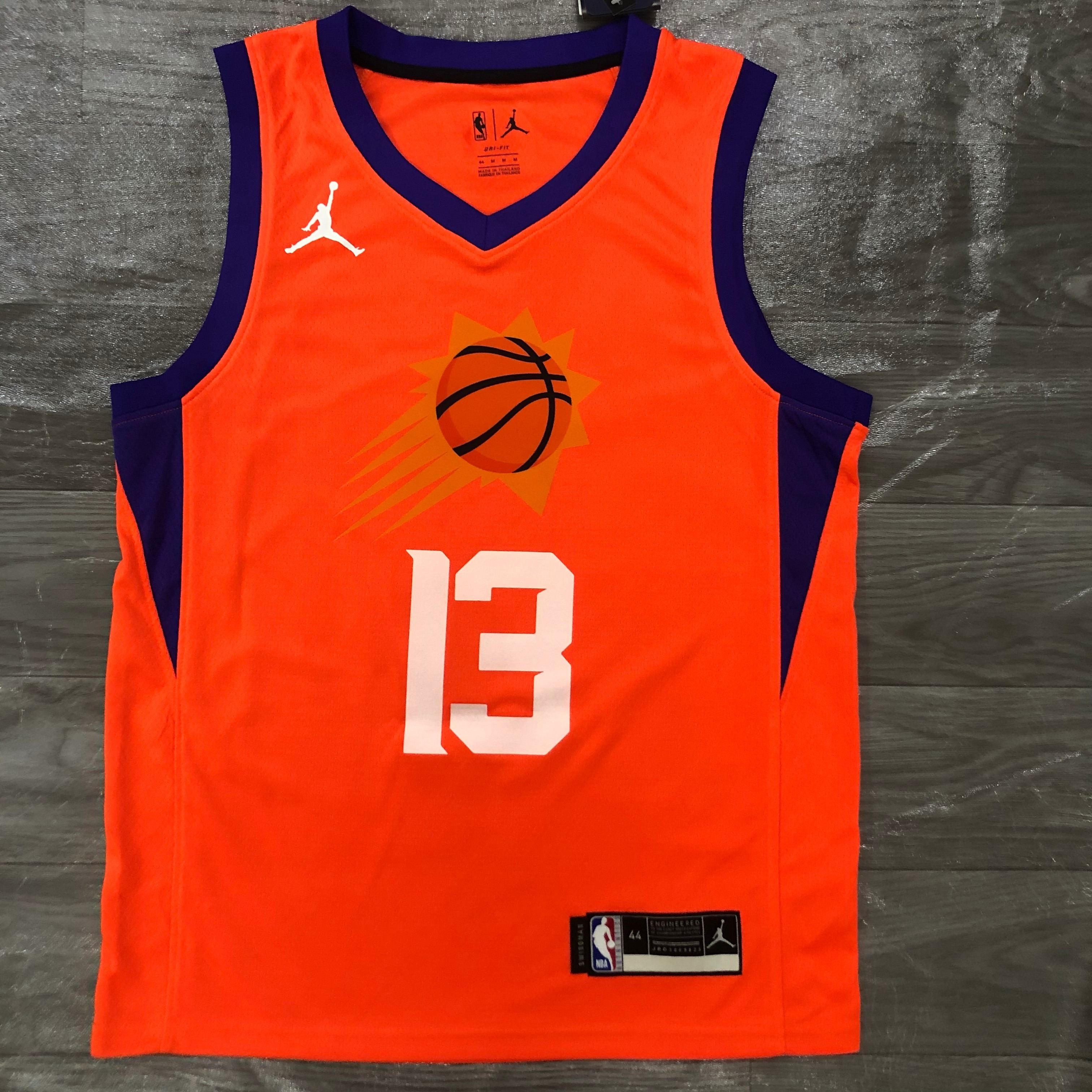 21 SUNS Jordan theme orange # 13 Nash