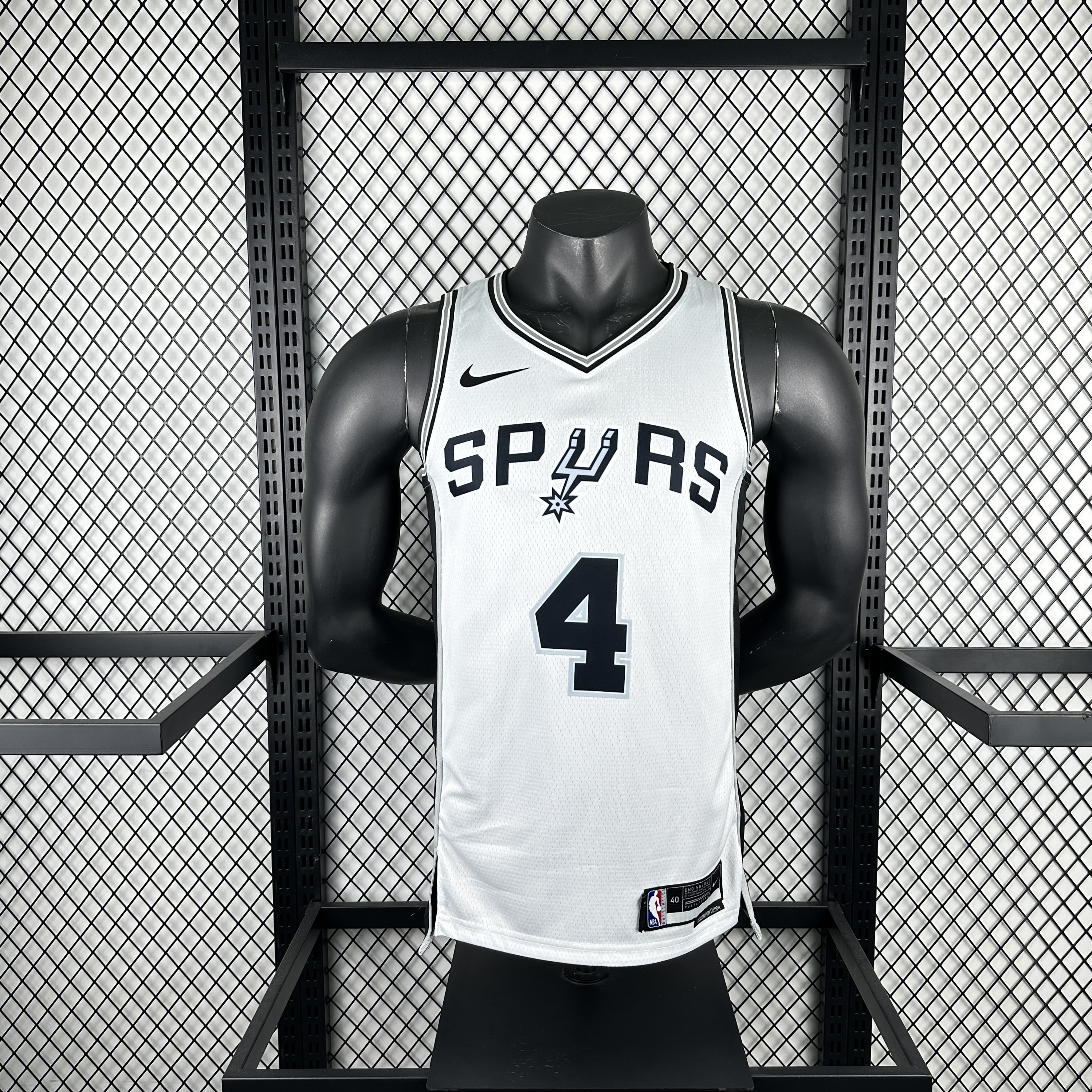 Spurs White number 4 Fox