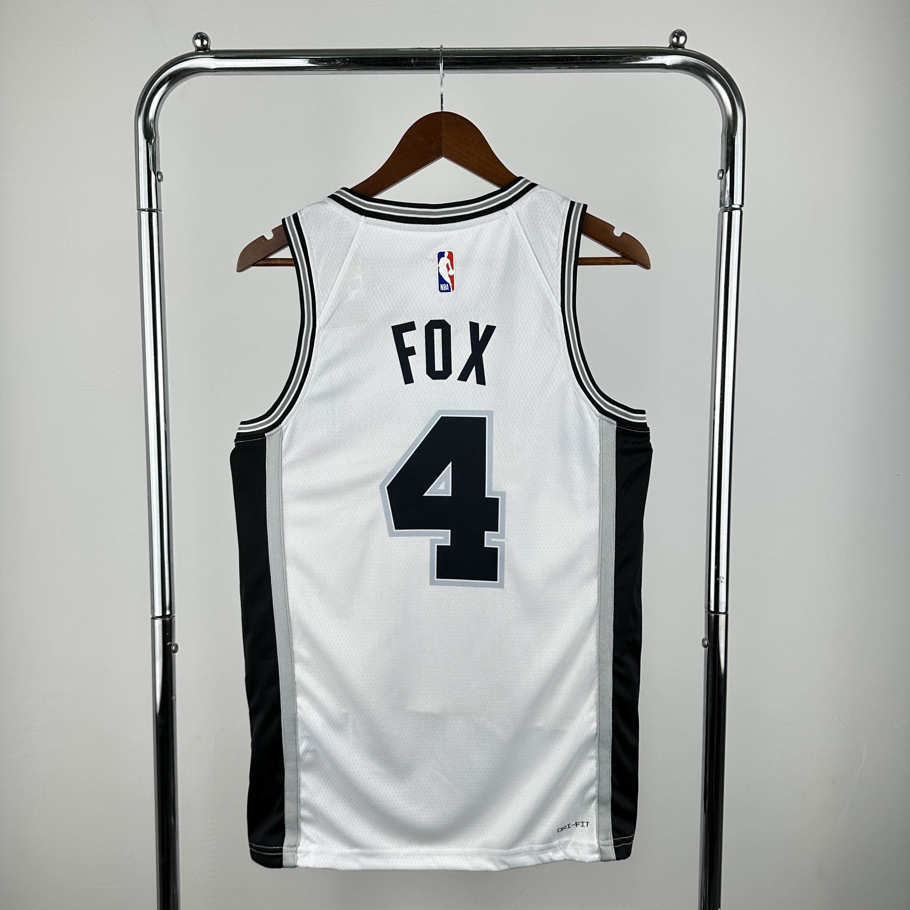 Spurs White number 4 Fox