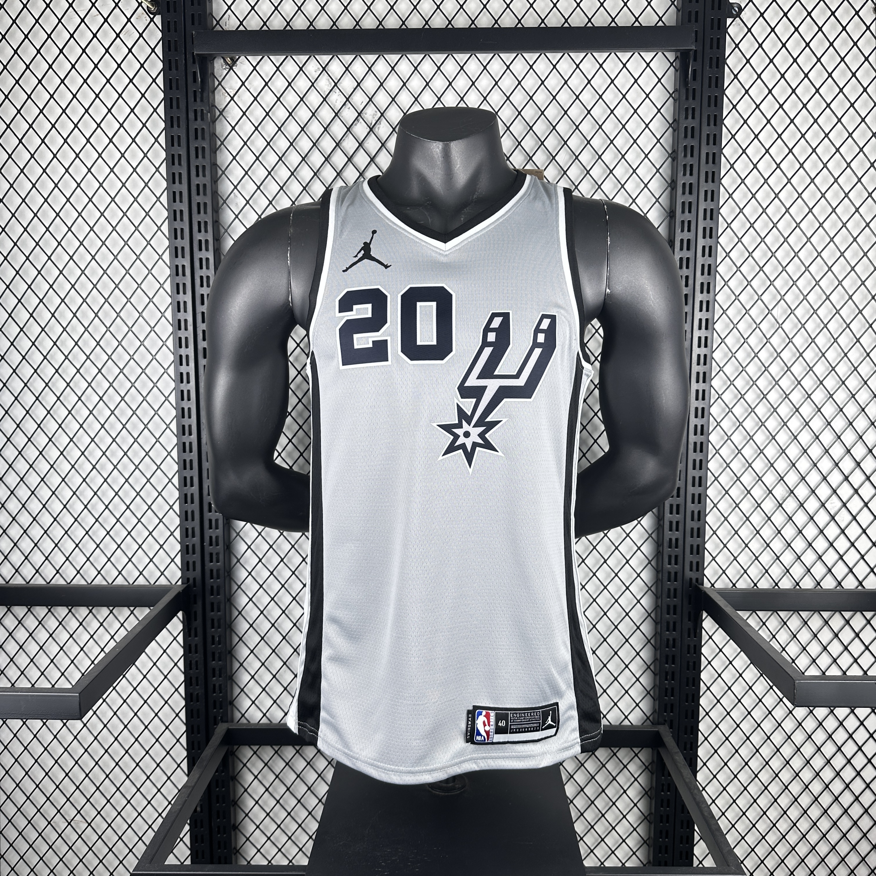 21 Spurs Grey Flyer limited number 20 Ginobili