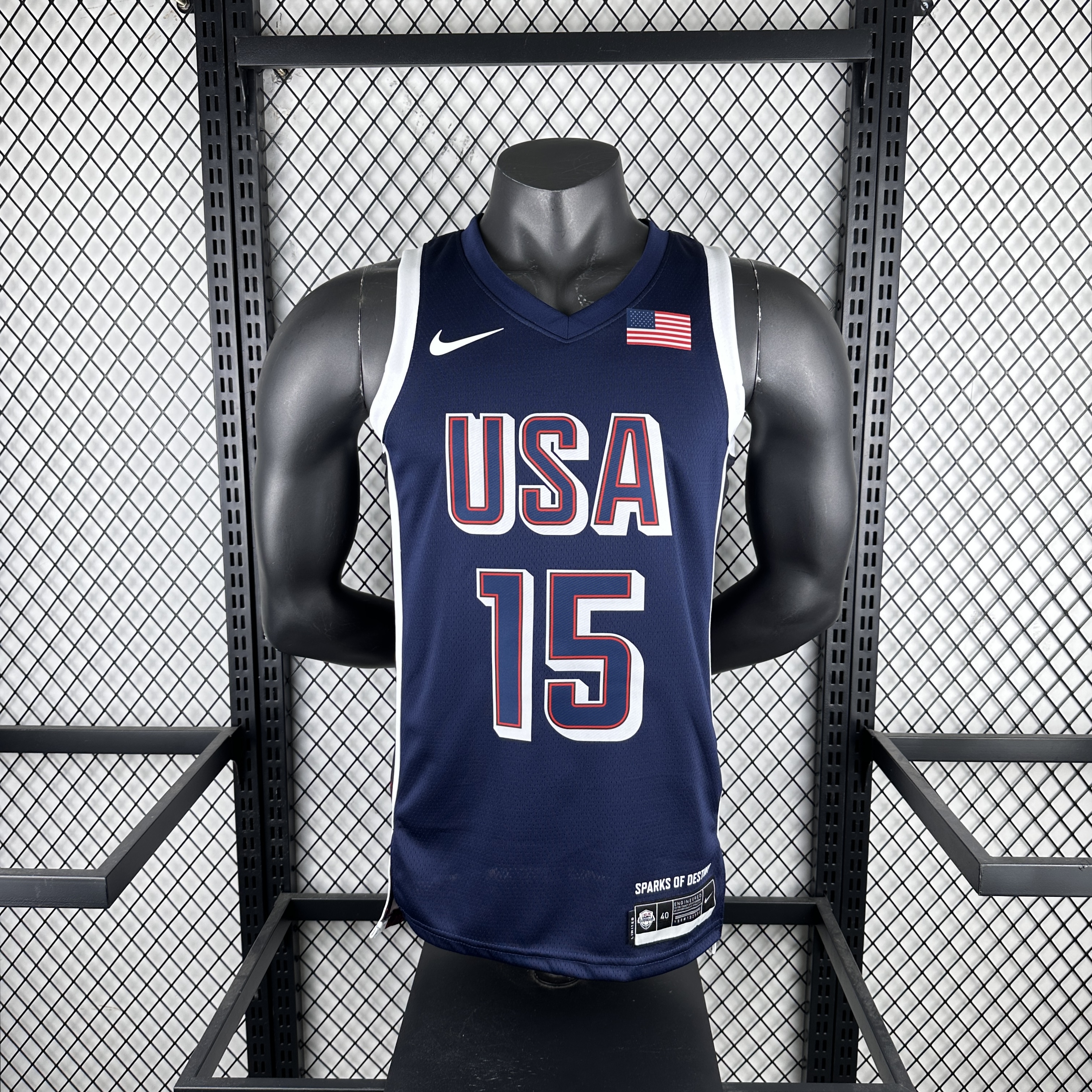 '24 Olympic Team USA Navy blue # 15 Booker