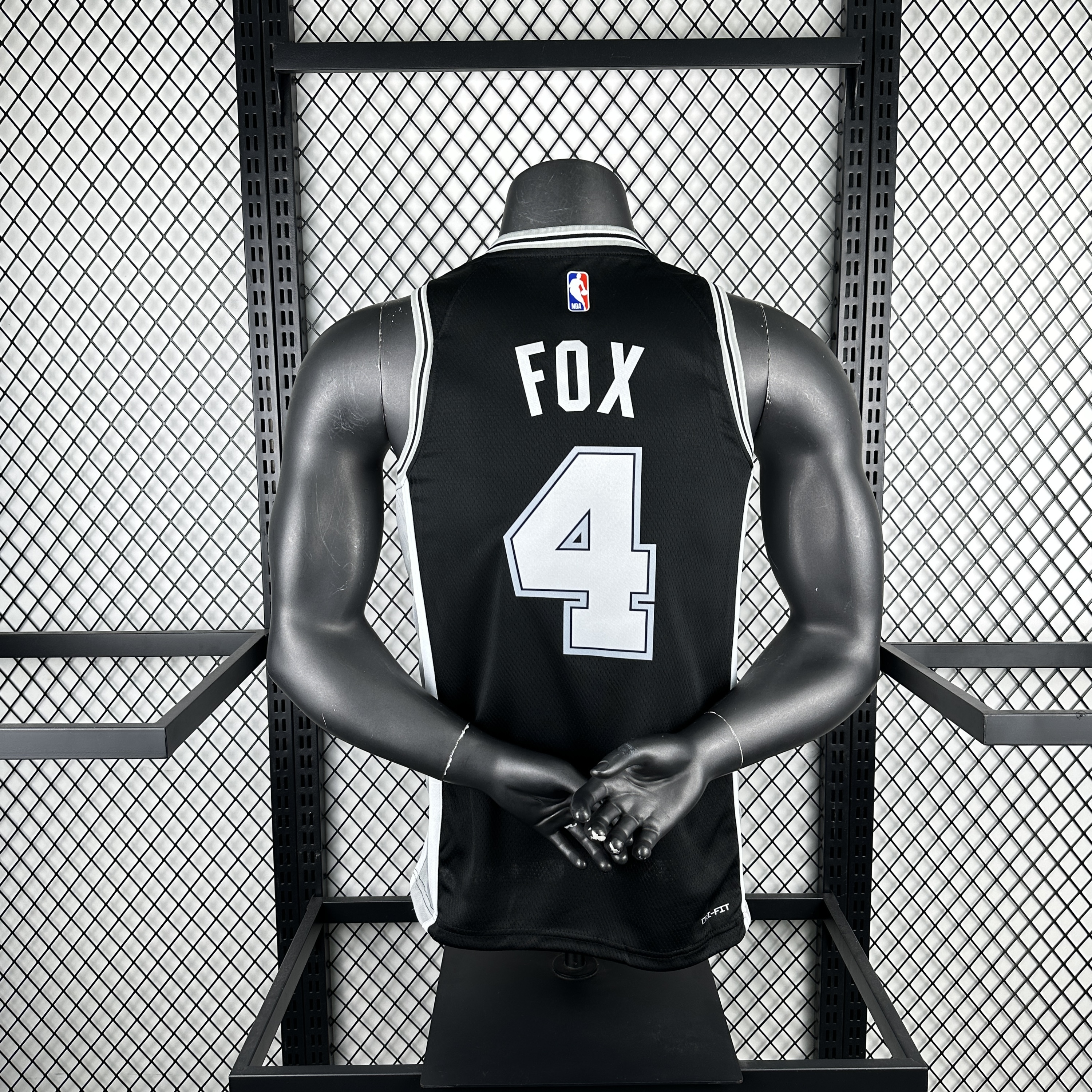 Spurs Black number 4 Fox