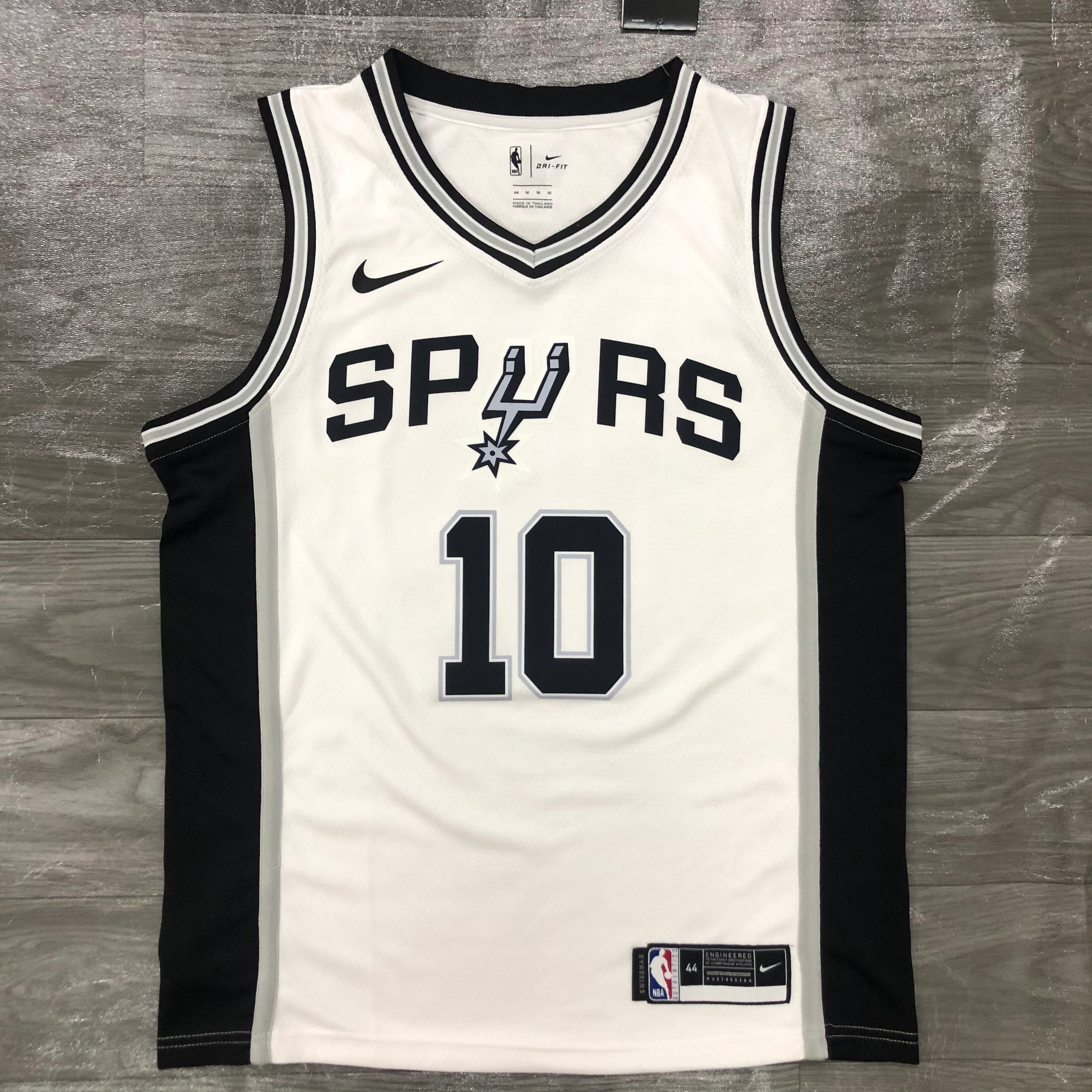 Spurs white No. 10 derozan