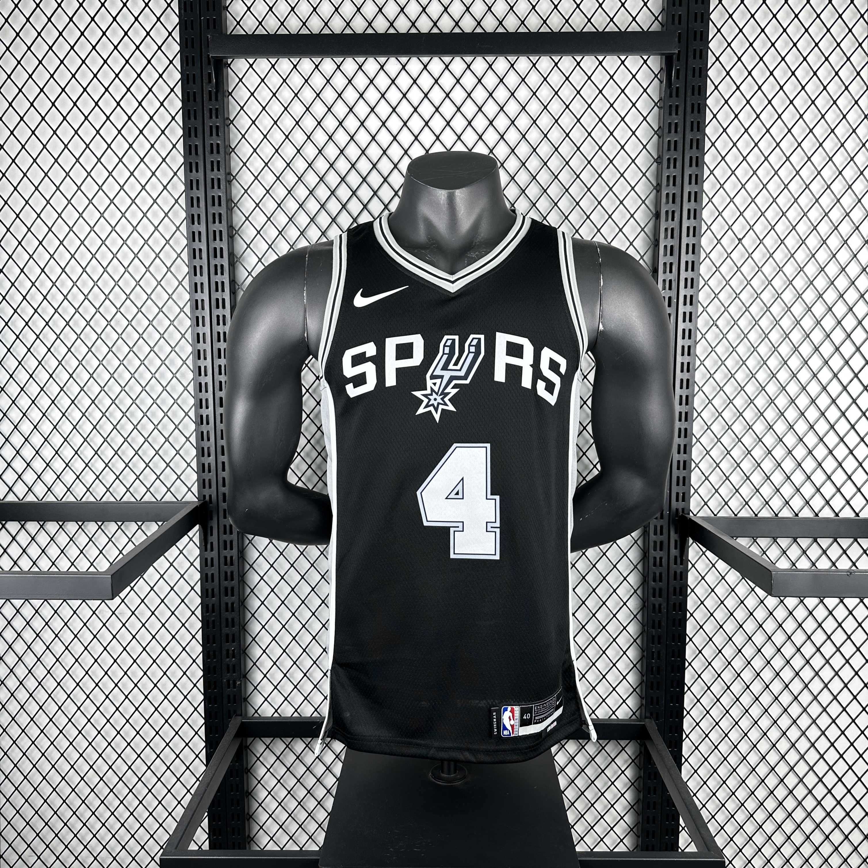 Spurs Black number 4 Fox