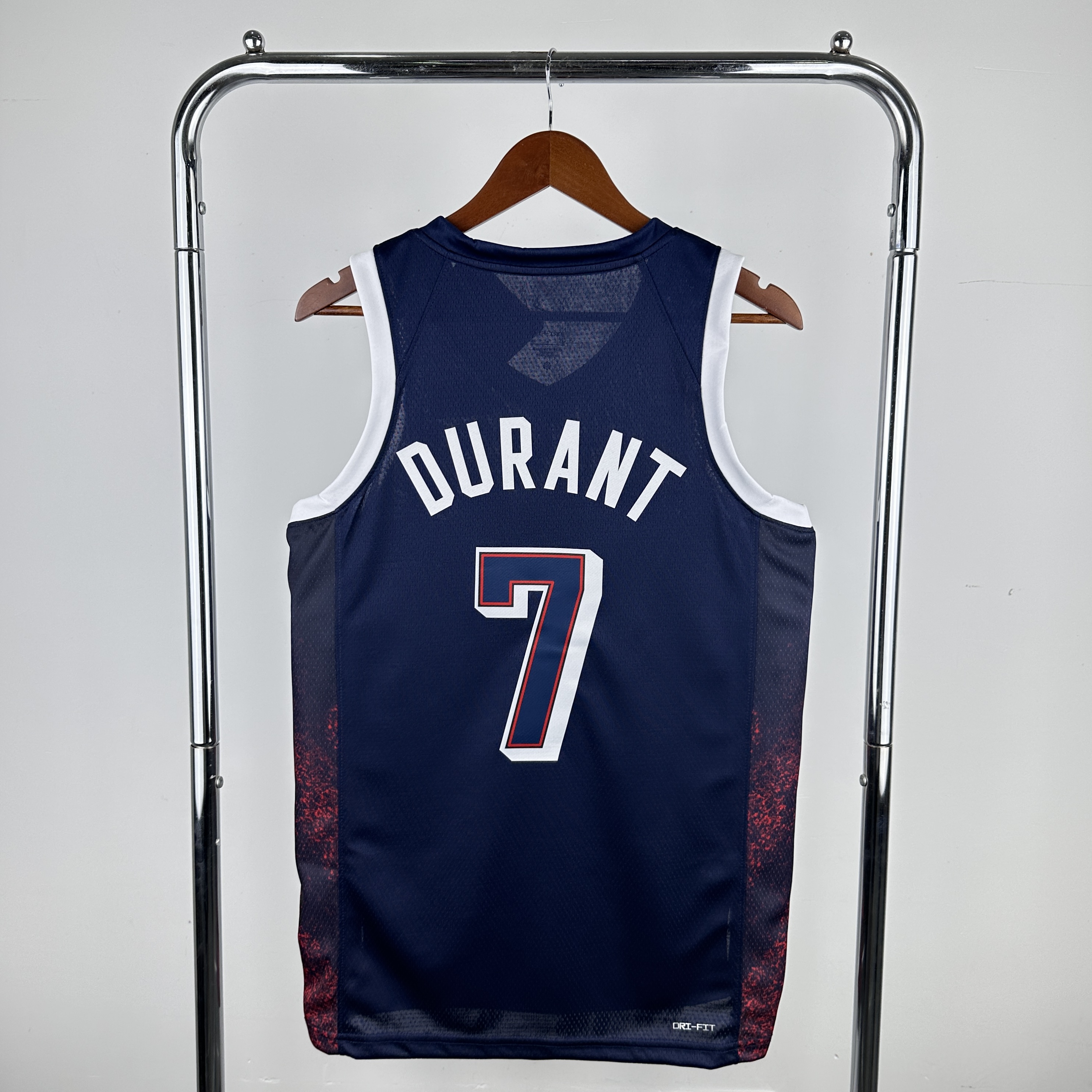 Team USA Navy blue No. 7 Durant at the '24 Olympics