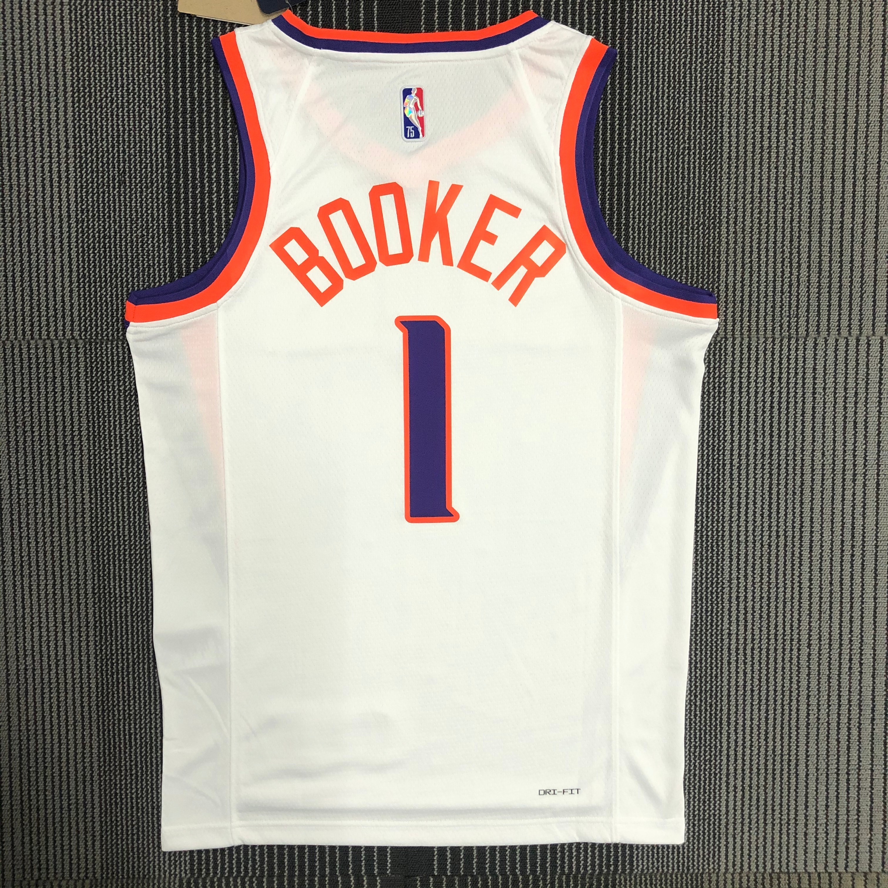 75th anniversary SUNS white No. 1 Booker