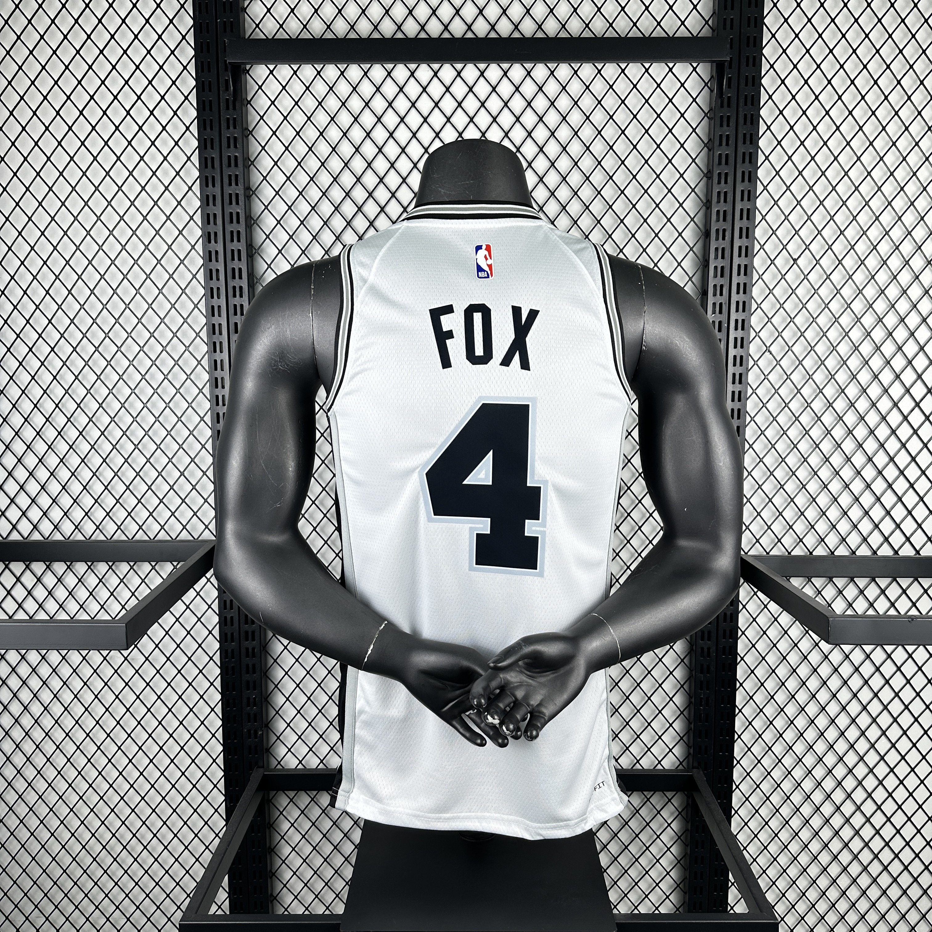 Spurs White number 4 Fox
