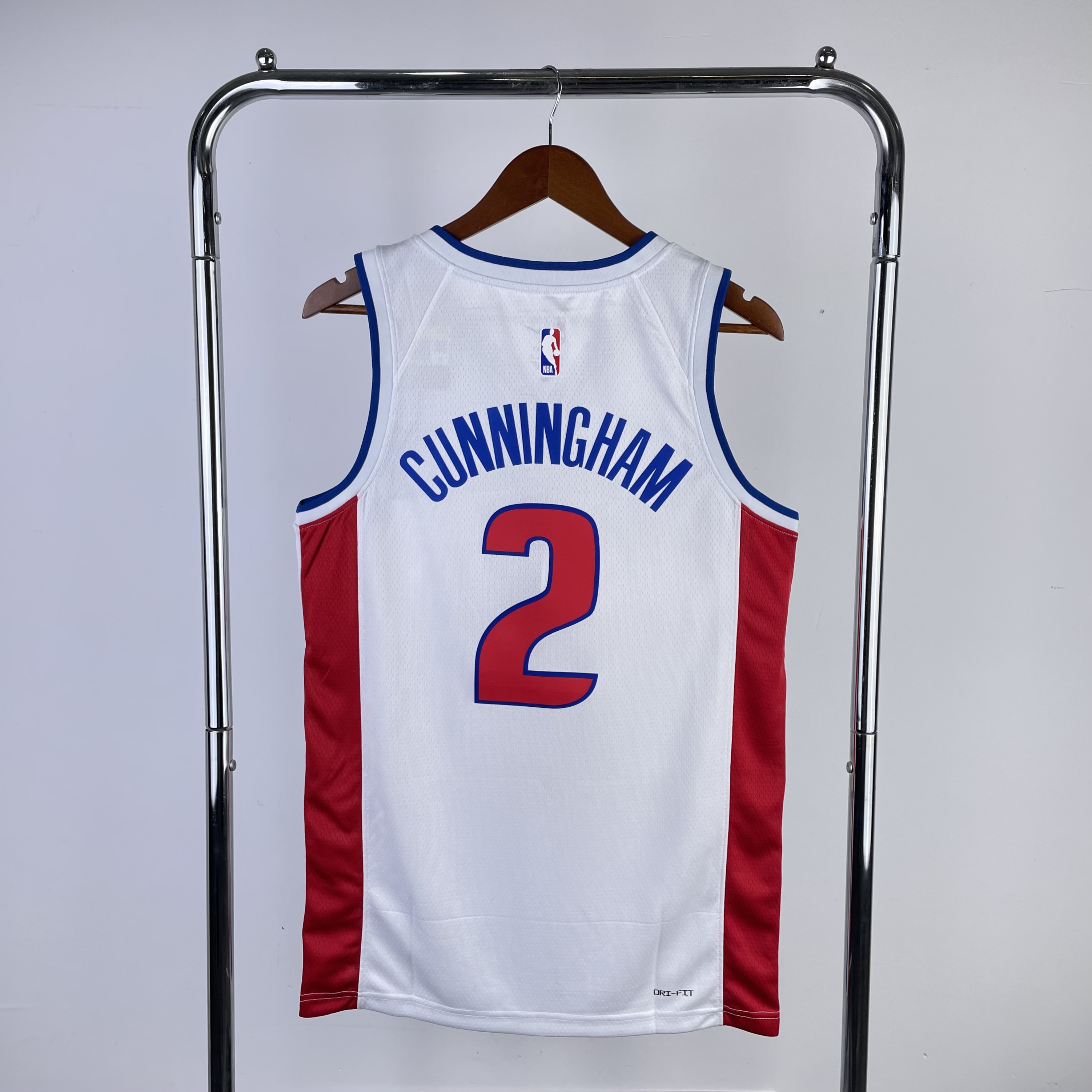 Season 23 Pistons white number 2 Cunningham