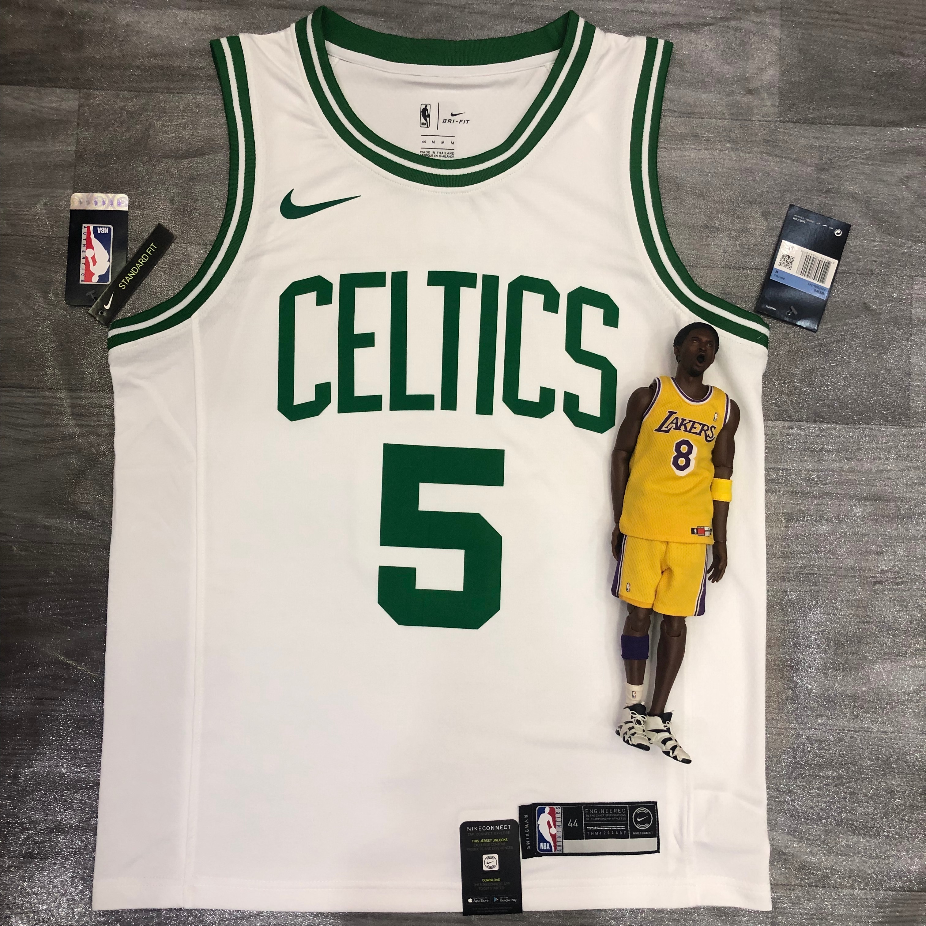 Celtics retro white No. 5 Garnett