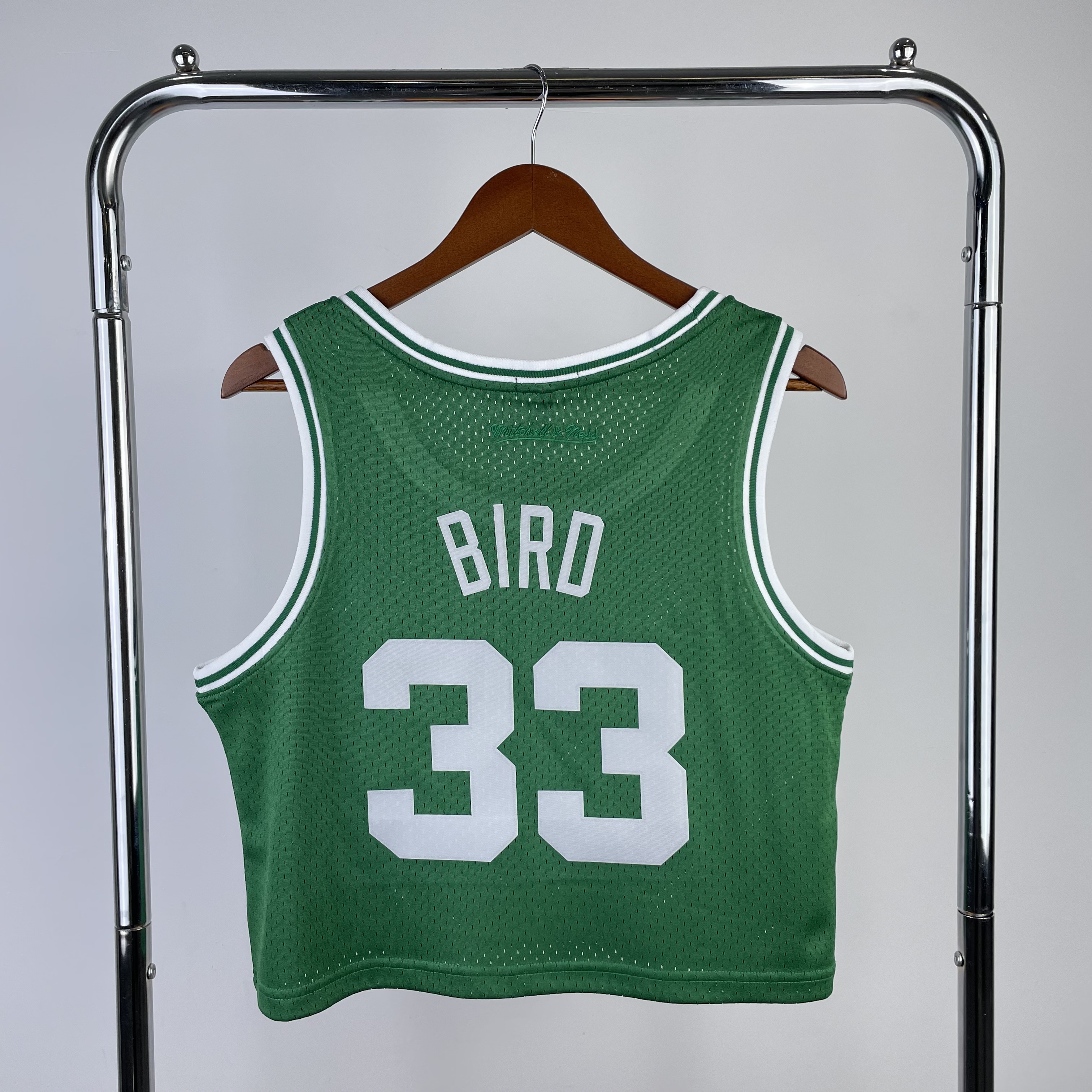 MN Women's crop throwback jersey Celtics green No. 33 Bird