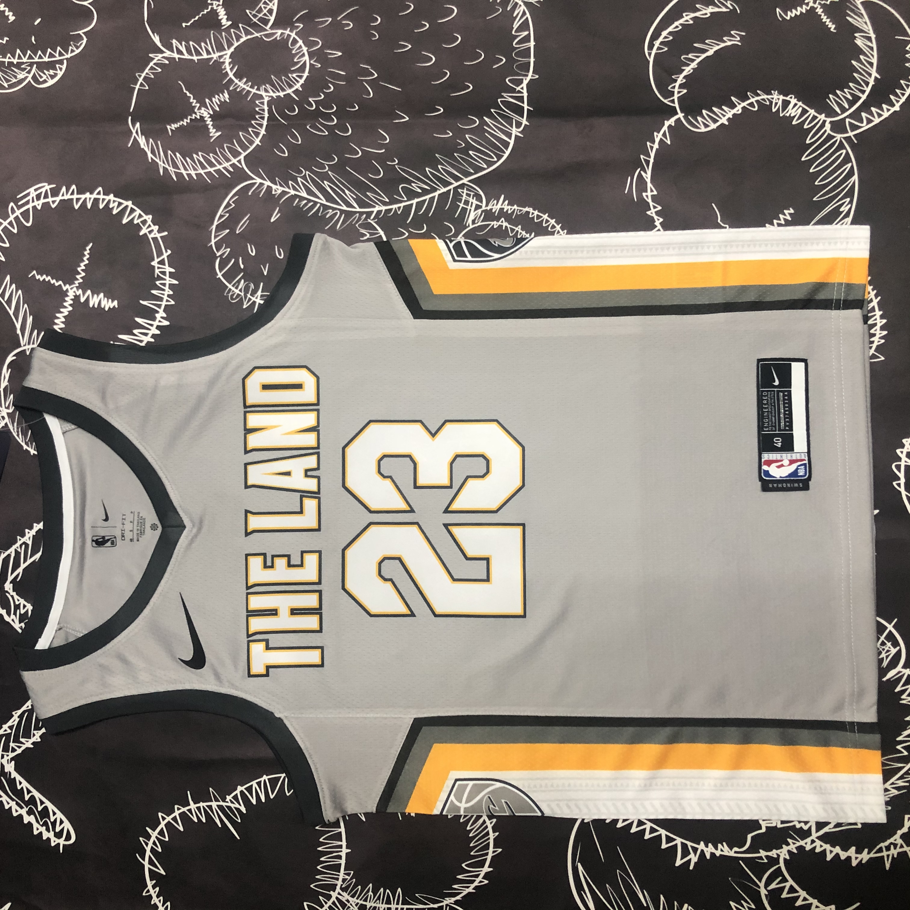 Cavaliers grey No. 23 James in season 18