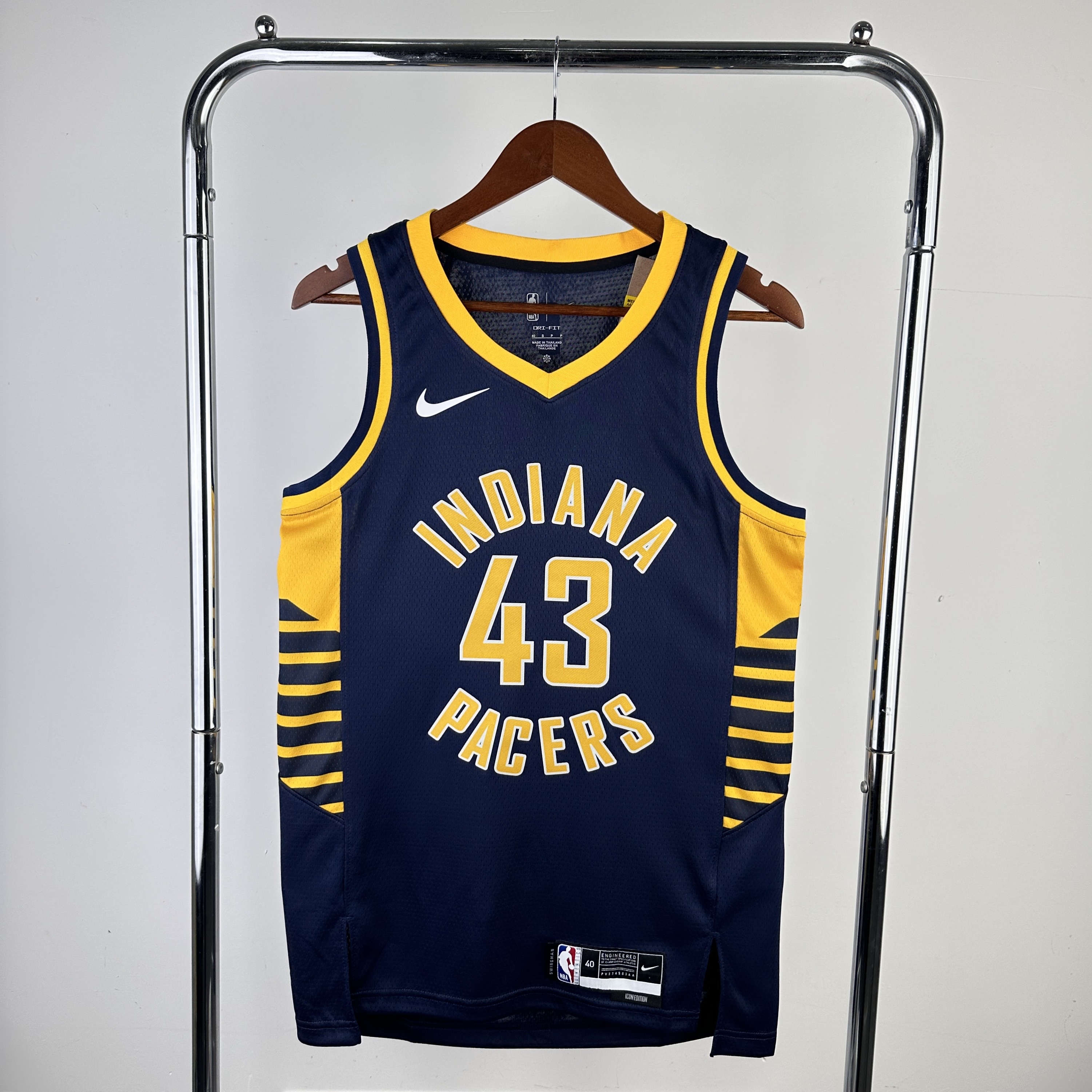 23 season Pacers away blue 43 SIAKAM