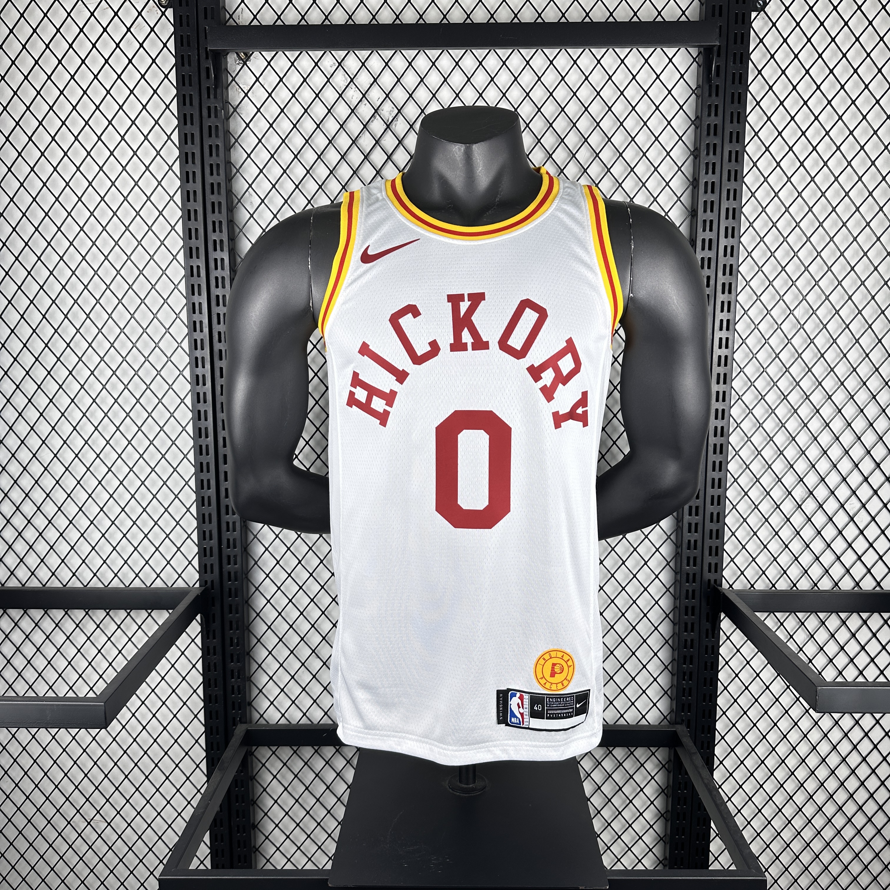 Season 20 Pacers retro white No. 0 Halliburton