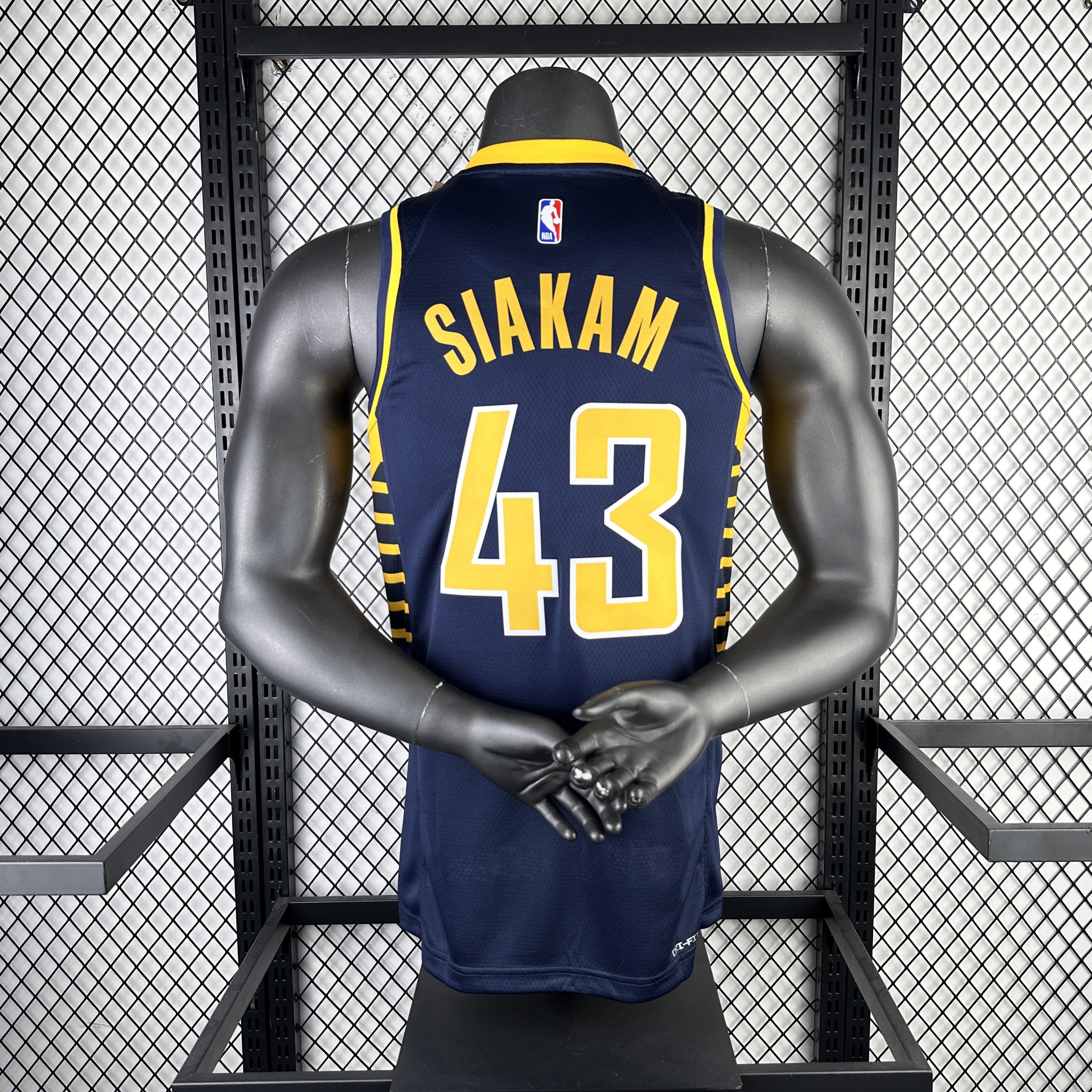 23 season Pacers away blue 43 SIAKAM