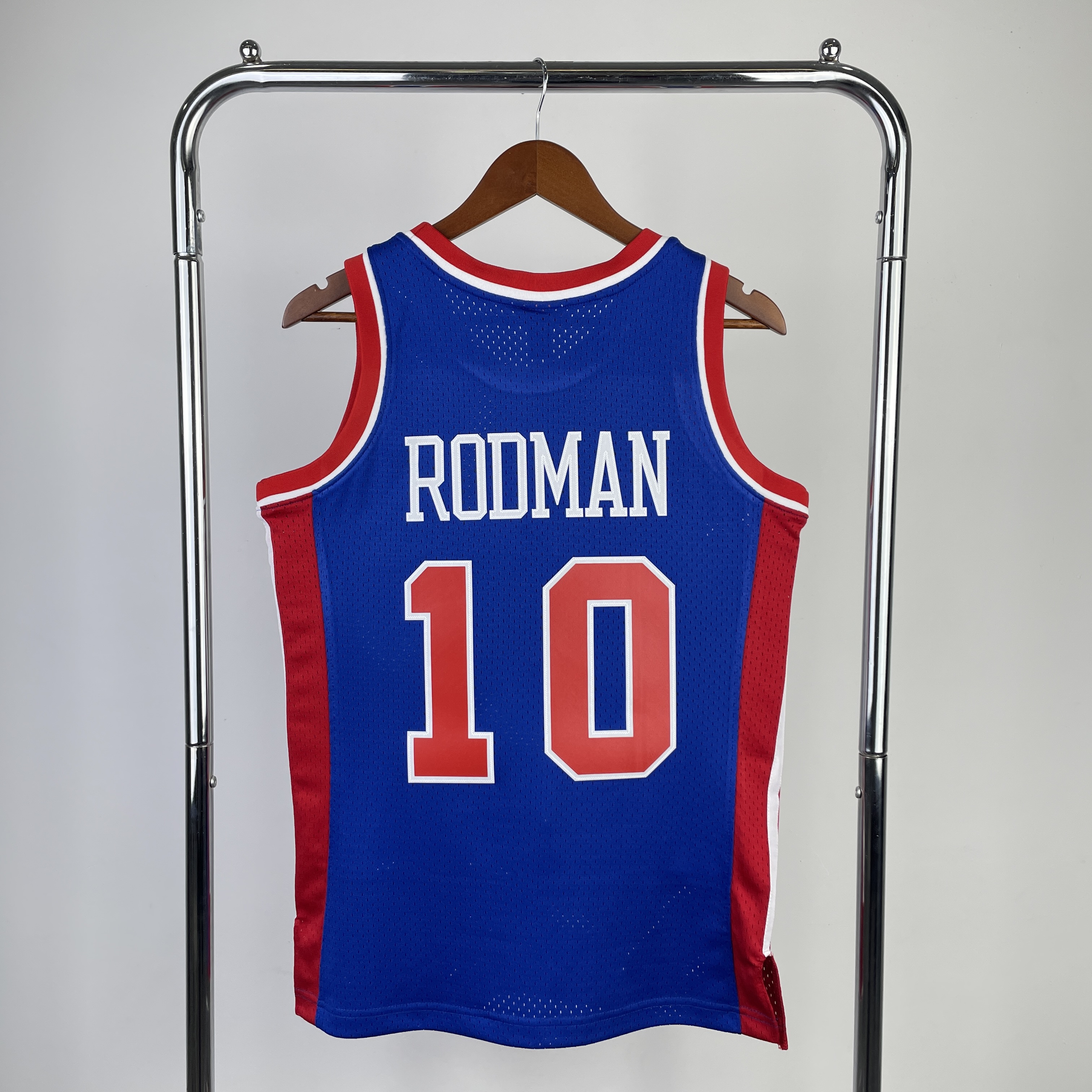 MN Hot Press Throwback jersey SW Pistons 198889 blue No. 10 Rodman