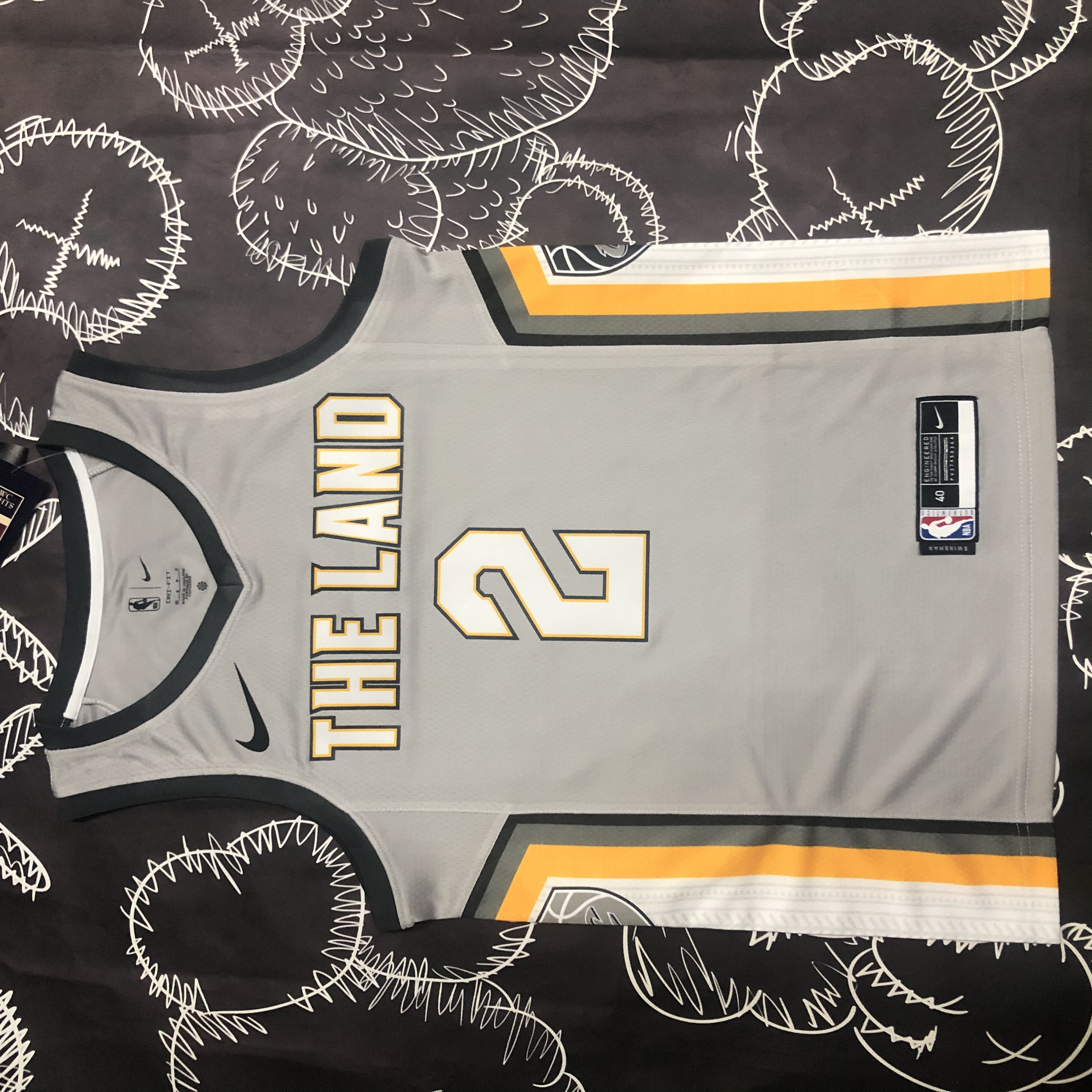 18 season Cavaliers gray No. 2 Irving