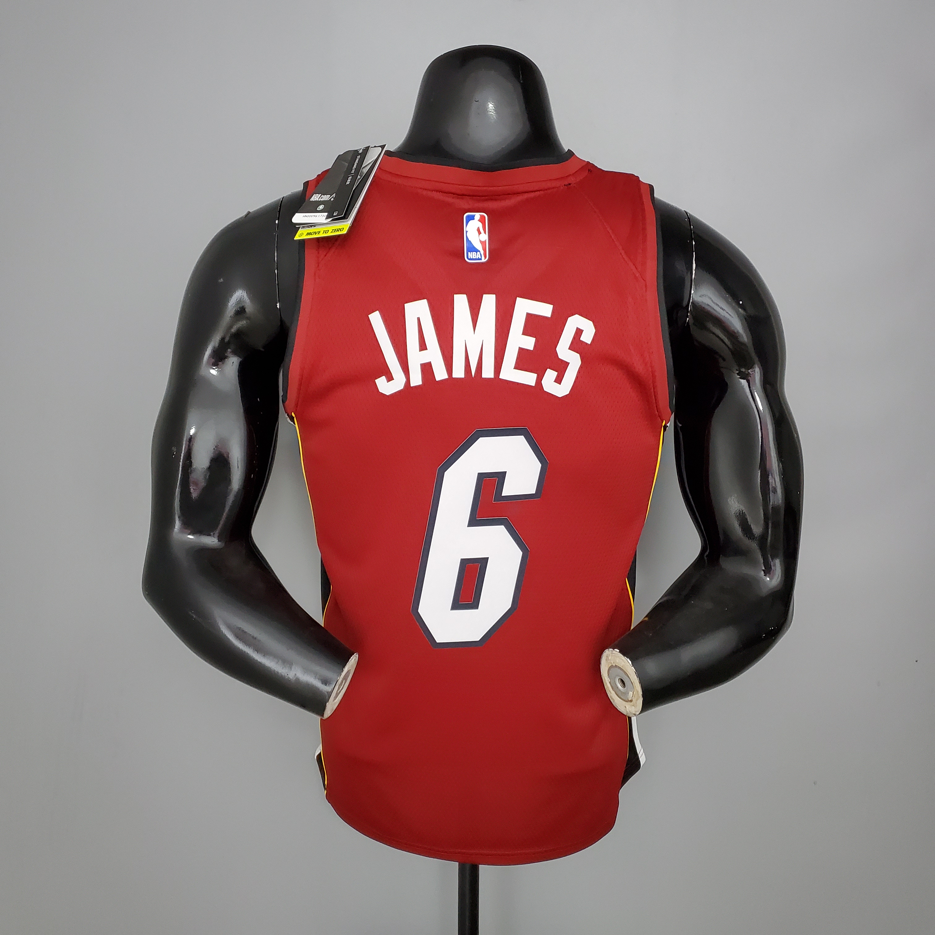 21 season Heat Jordan theme V-neck date red No. 6 James