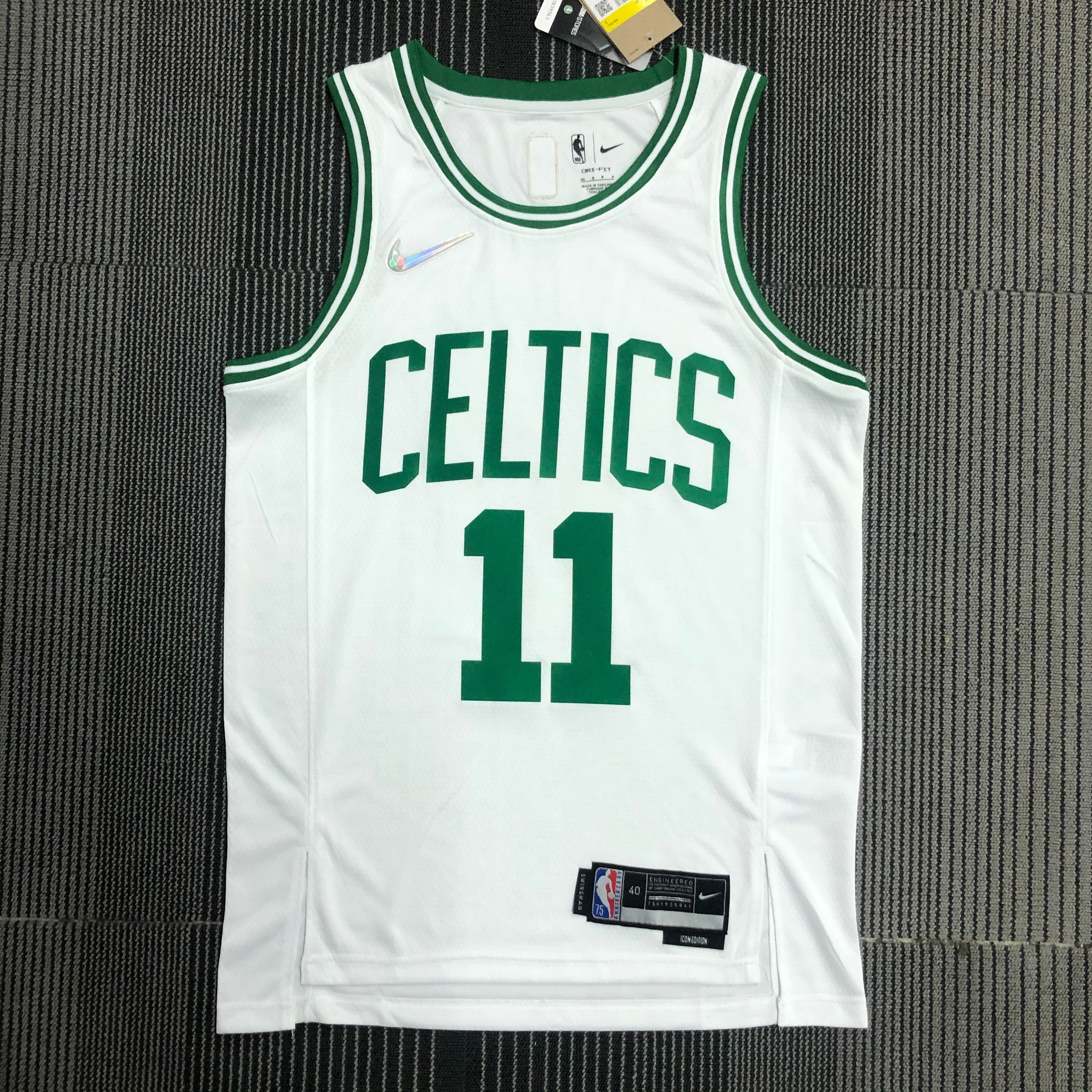 75th anniversary Celtics white No. 11 Irving
