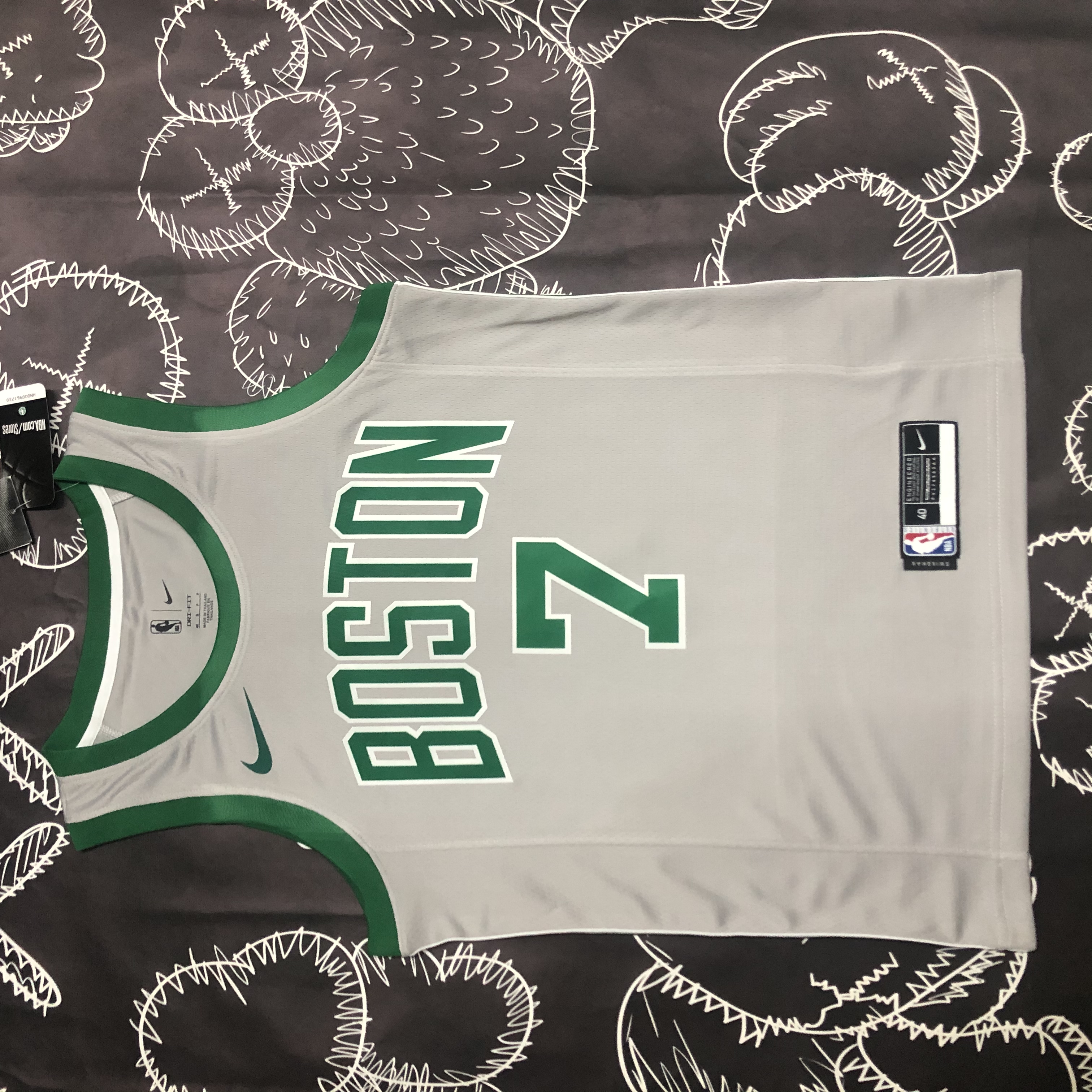 Celtics grey number 7 Brown