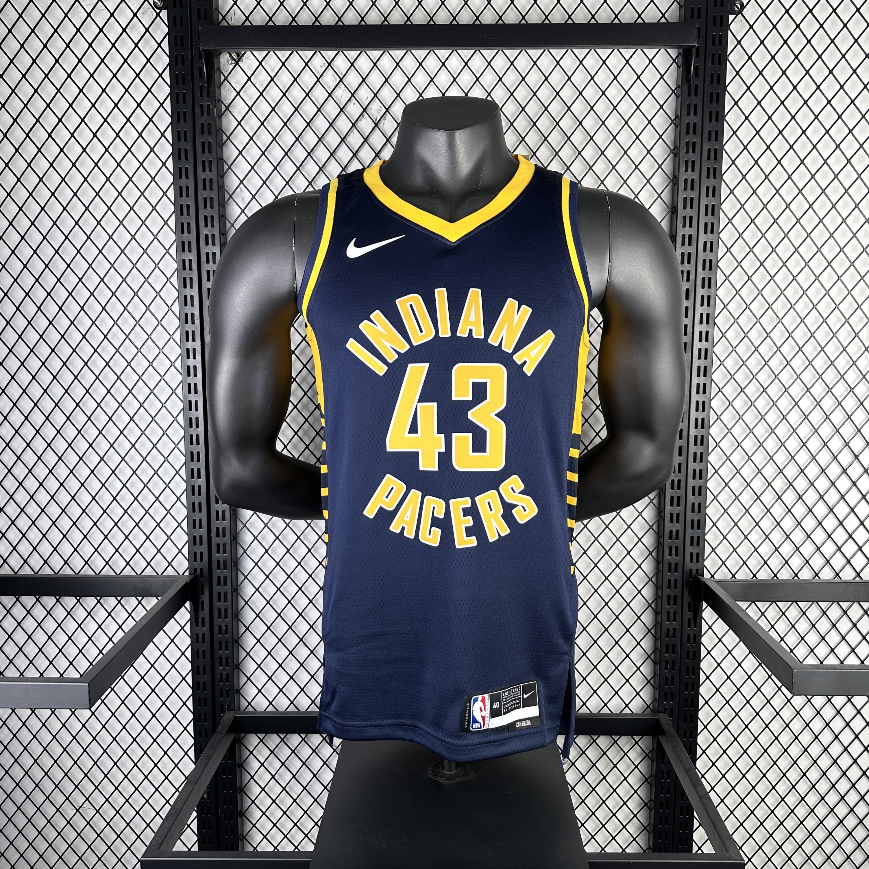 23 season Pacers away blue 43 SIAKAM