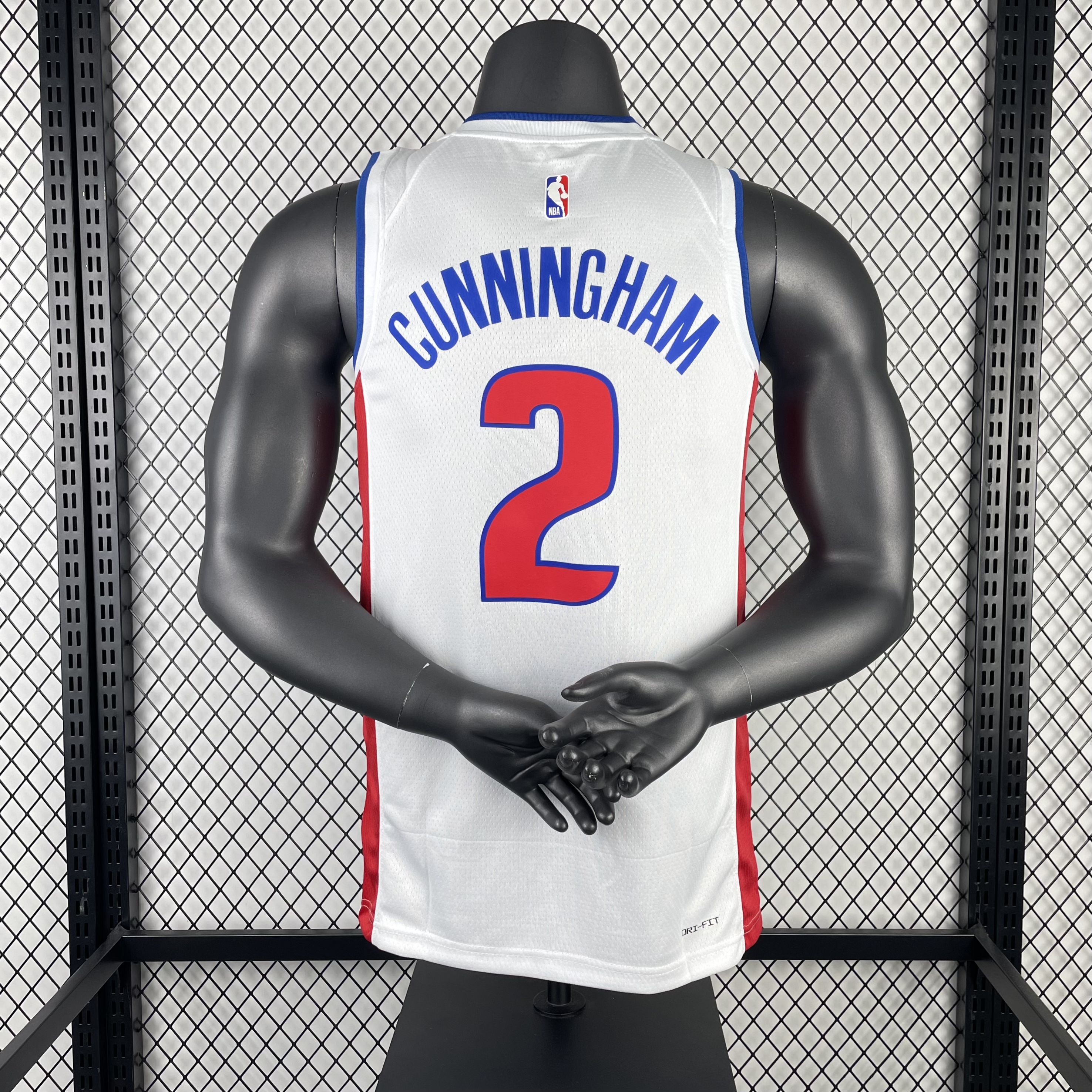 Season 23 Pistons white number 2 Cunningham