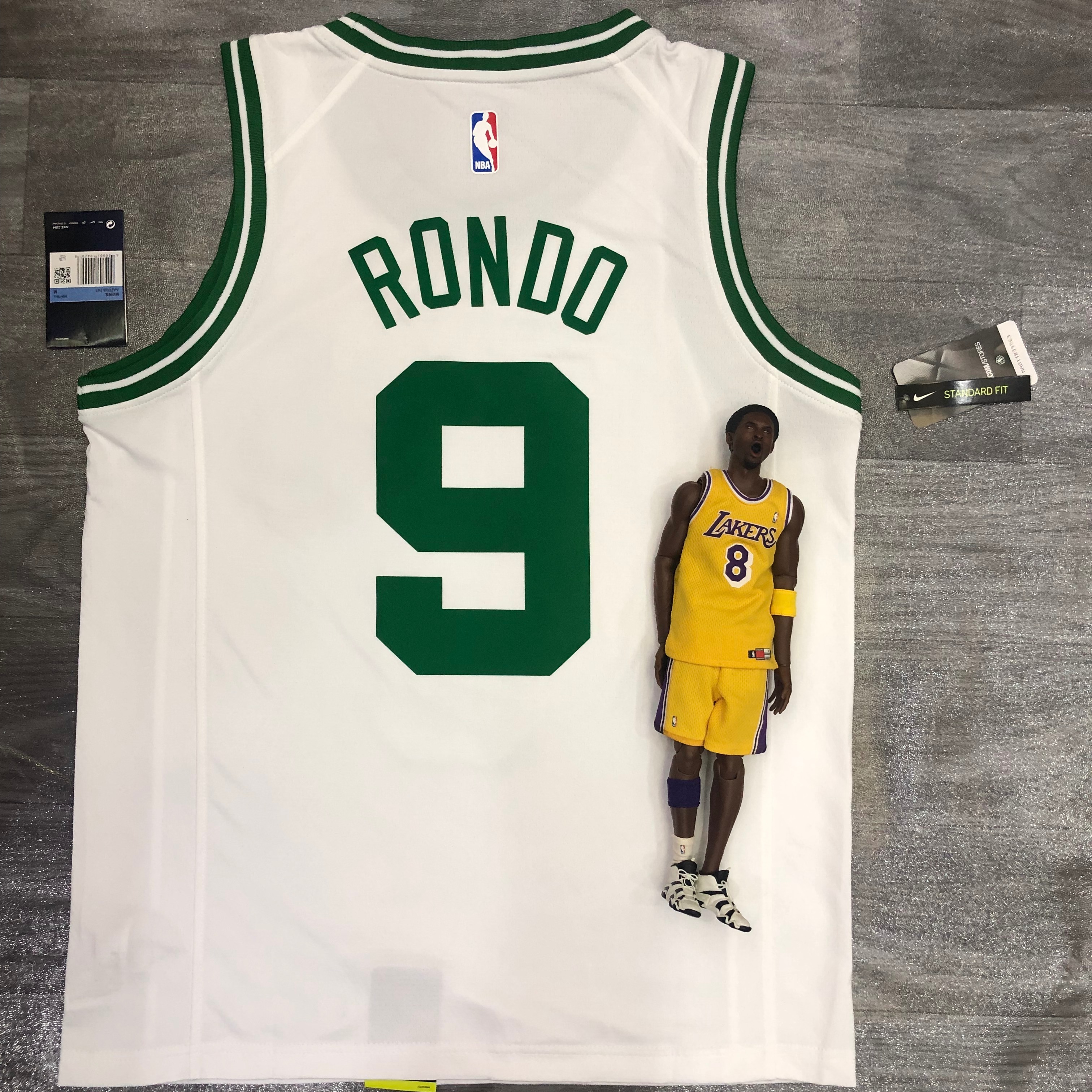 Celtics retro white No. 9 Rondo