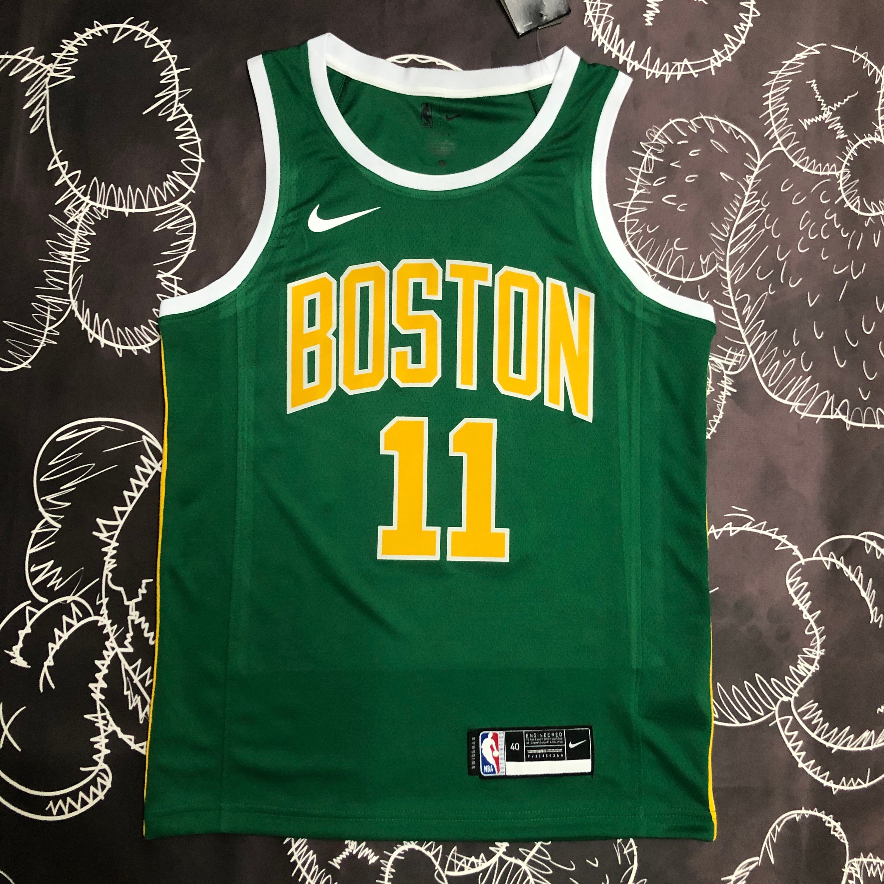 Celtics Green and gold No. 11 Irving