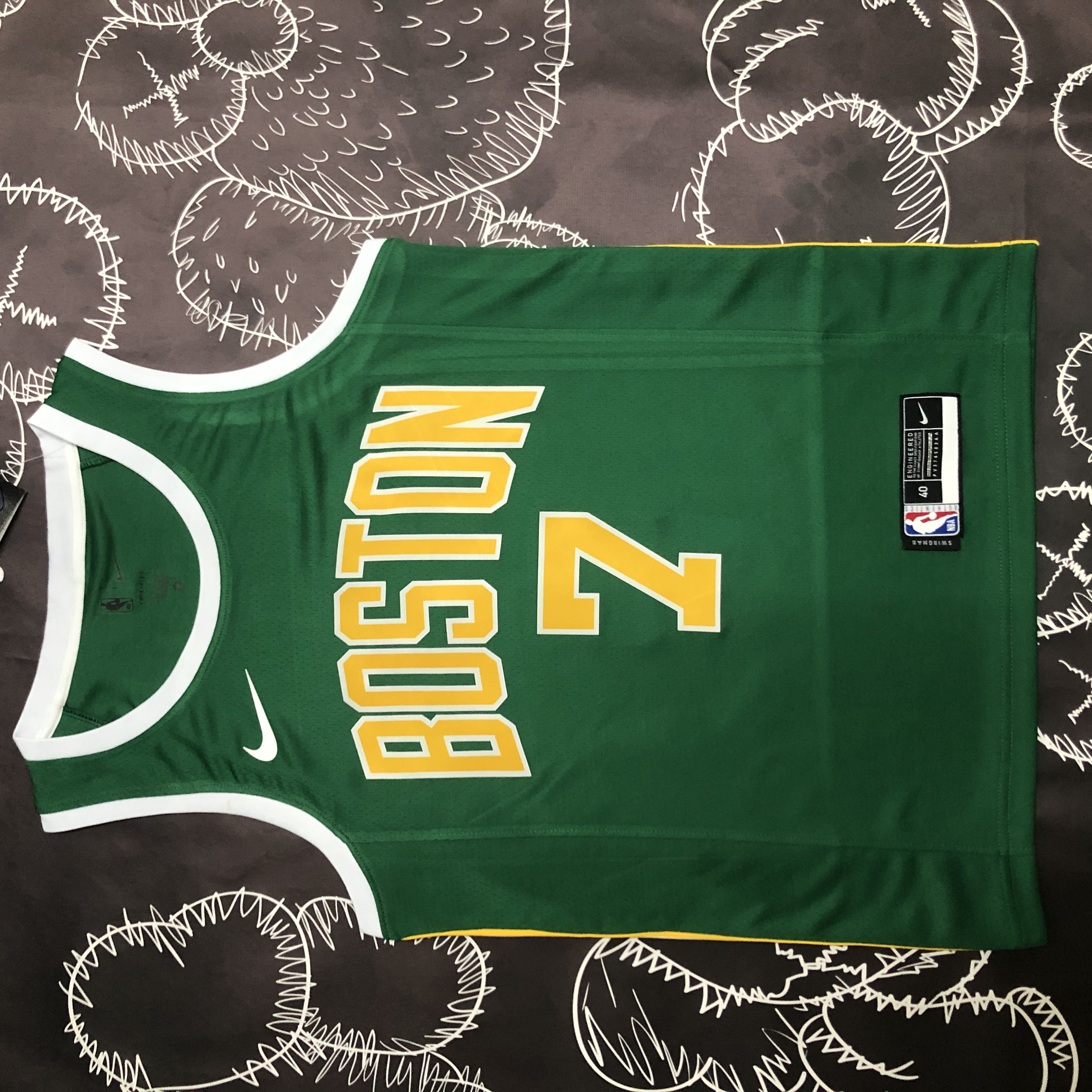 Celtics Green and gold No. 7 Brown