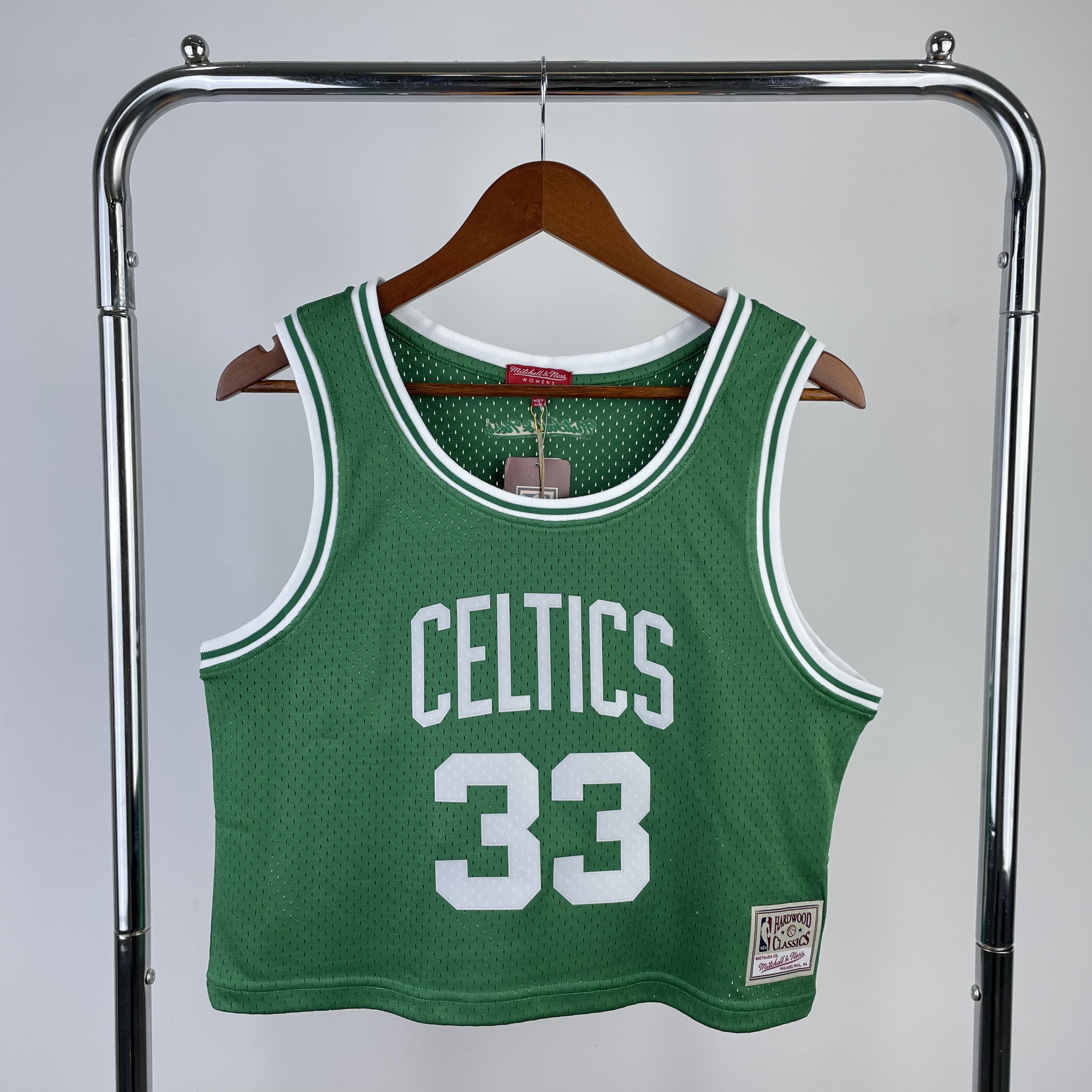 MN Women's crop throwback jersey Celtics green No. 33 Bird