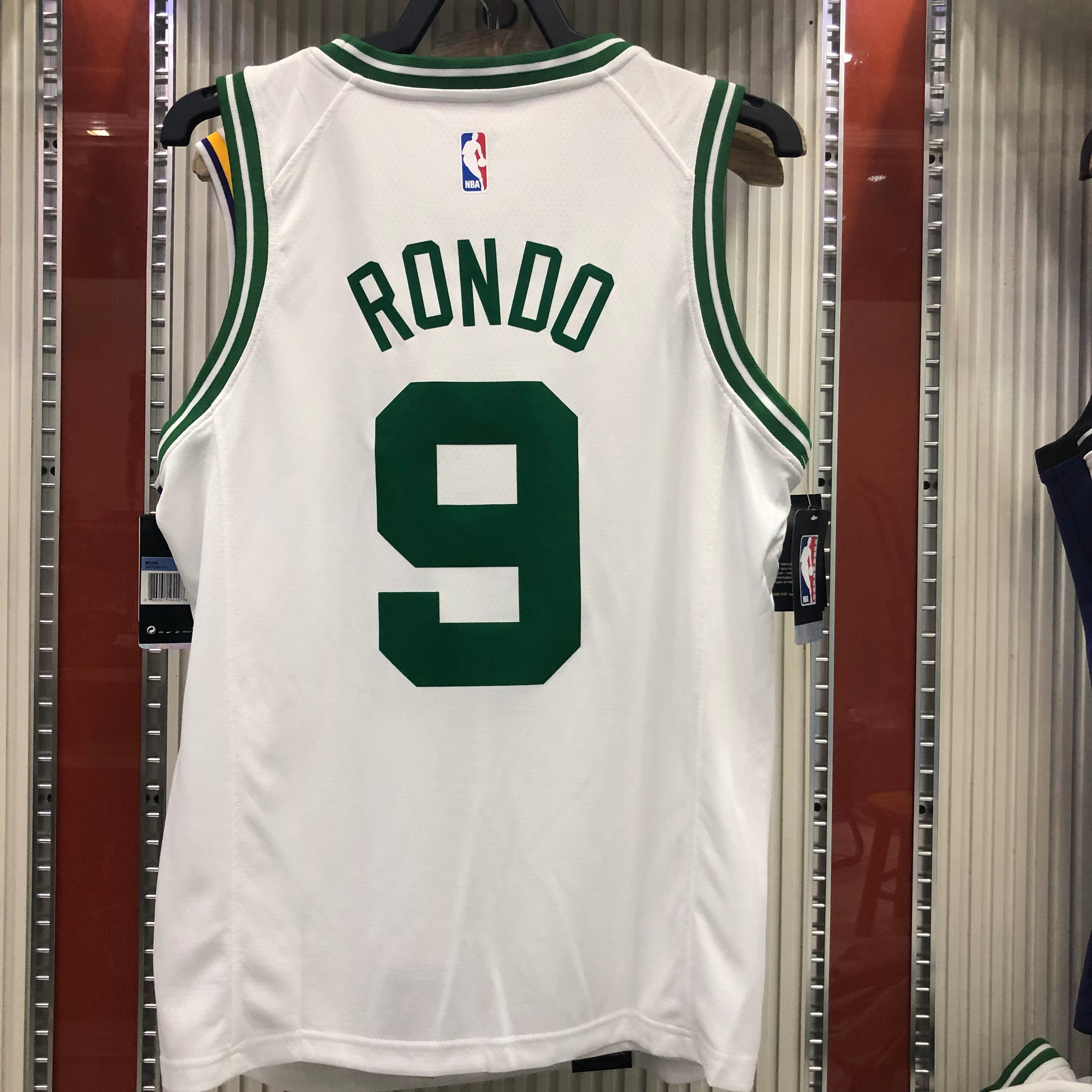 Celtics retro white No. 9 Rondo