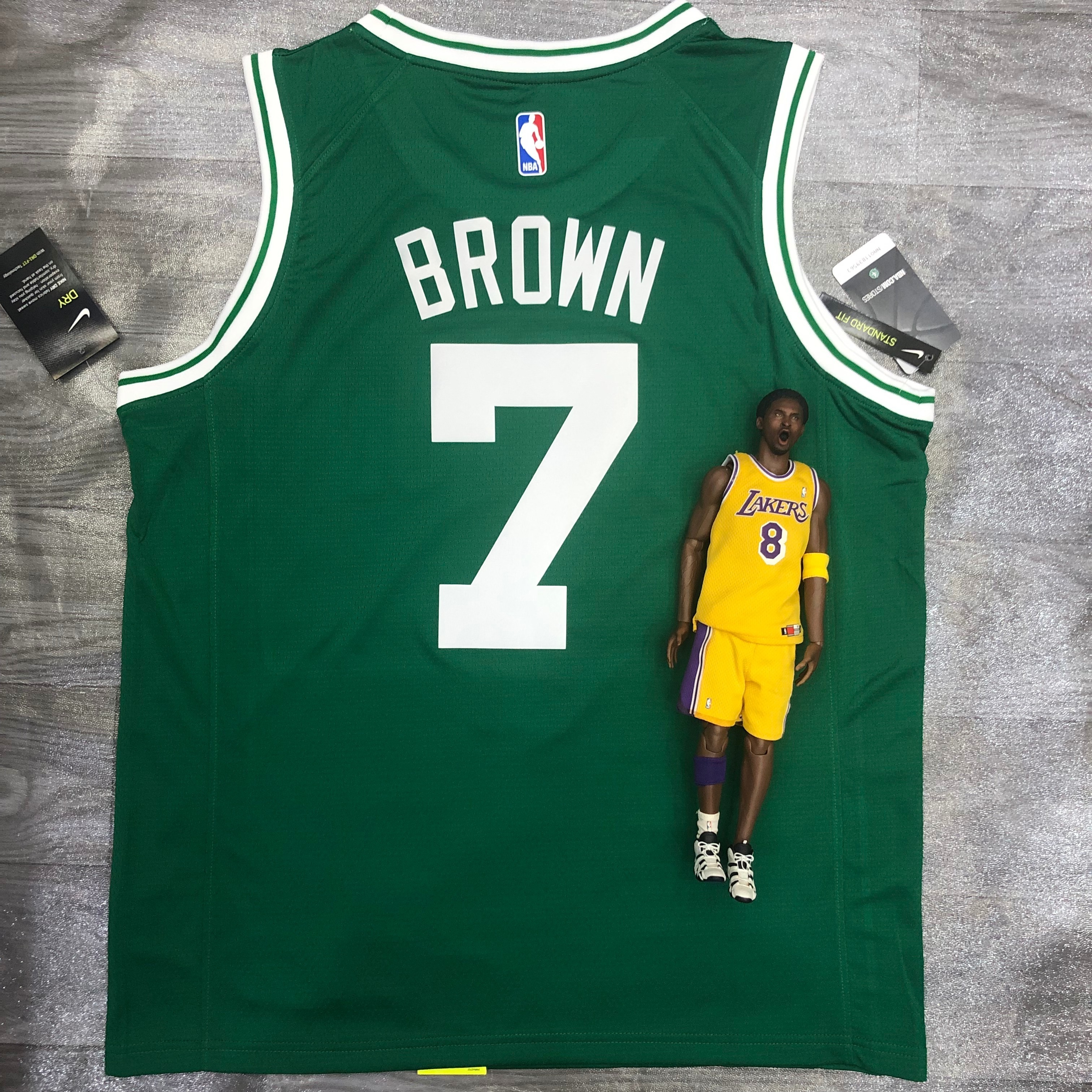 Celtics throwback green No. 7 Jaylen. Brown