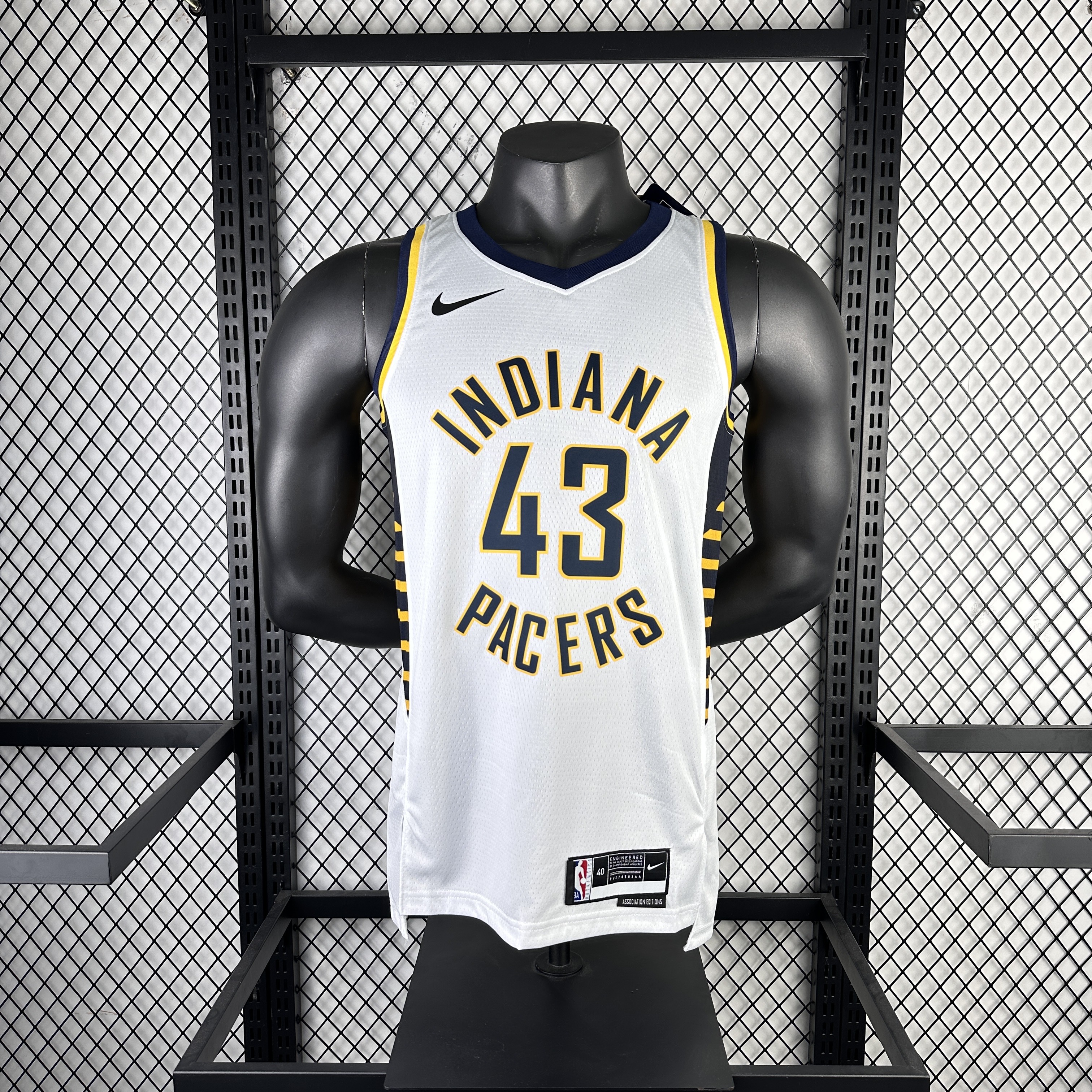 23 season Pacers home white 43 SIAKAM