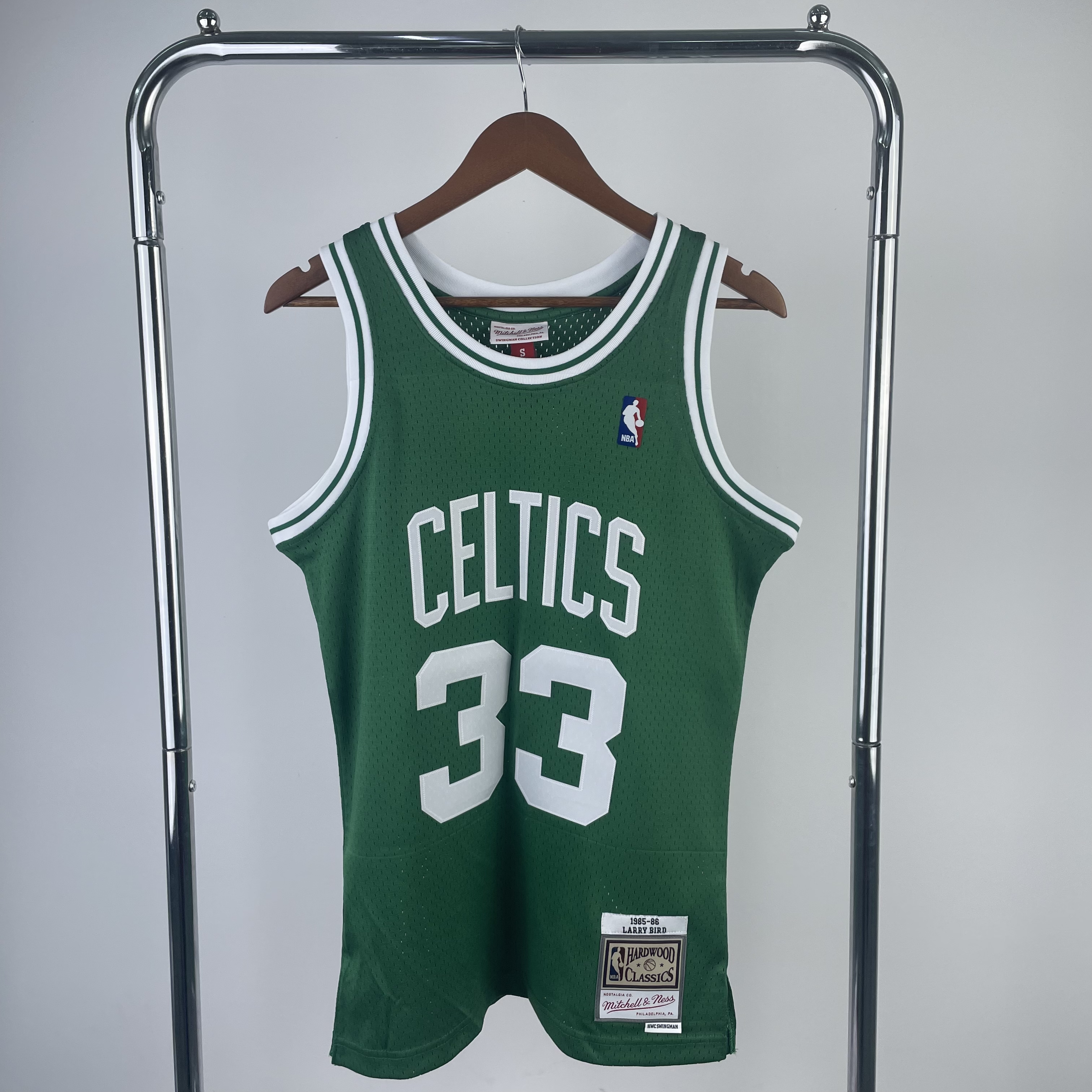 MN Hot Press Throwback jersey SW Celtics 8586 Green 33 Bird