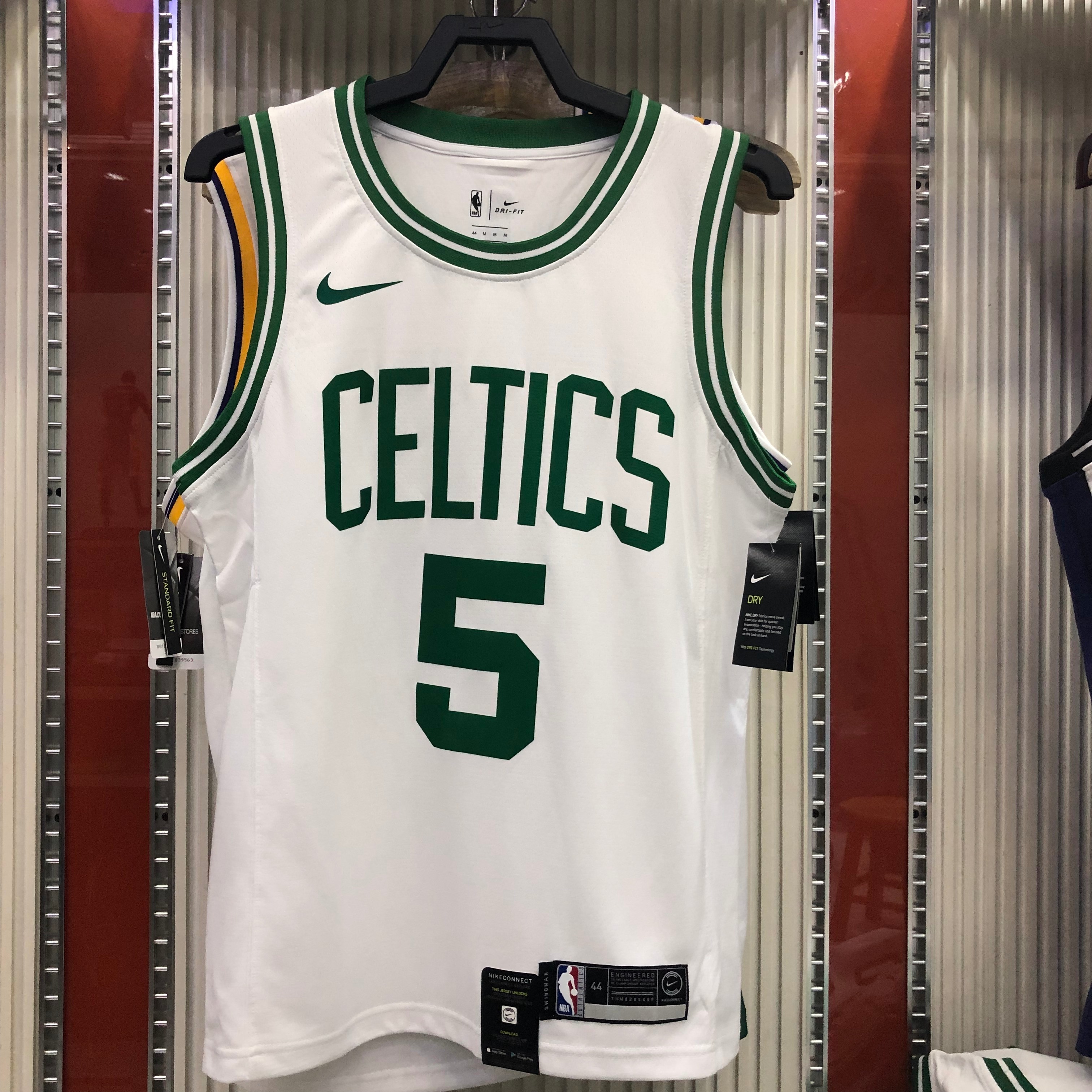 Celtics retro white No. 5 Garnett
