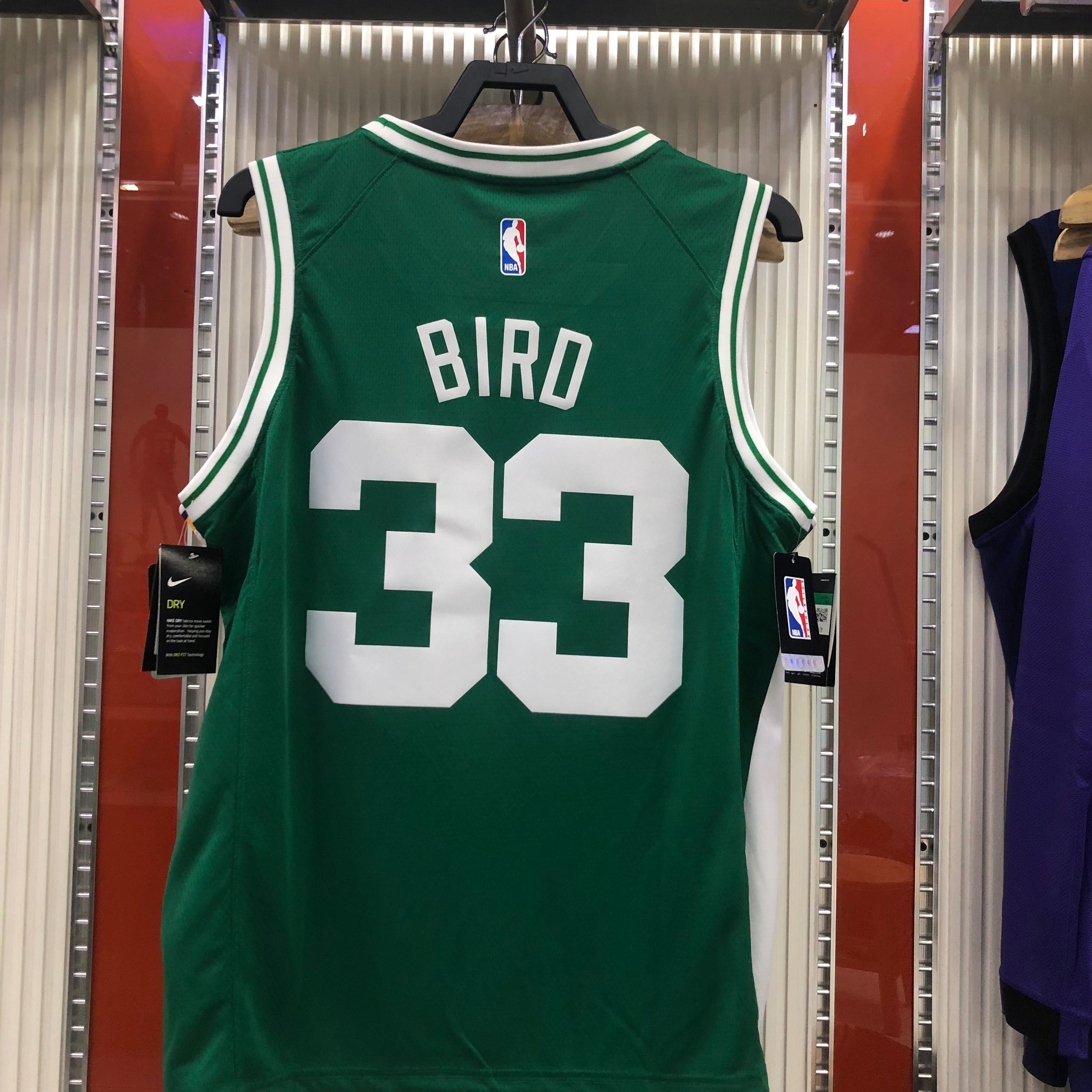 Celtics throwback green number 33 Larry. Bird