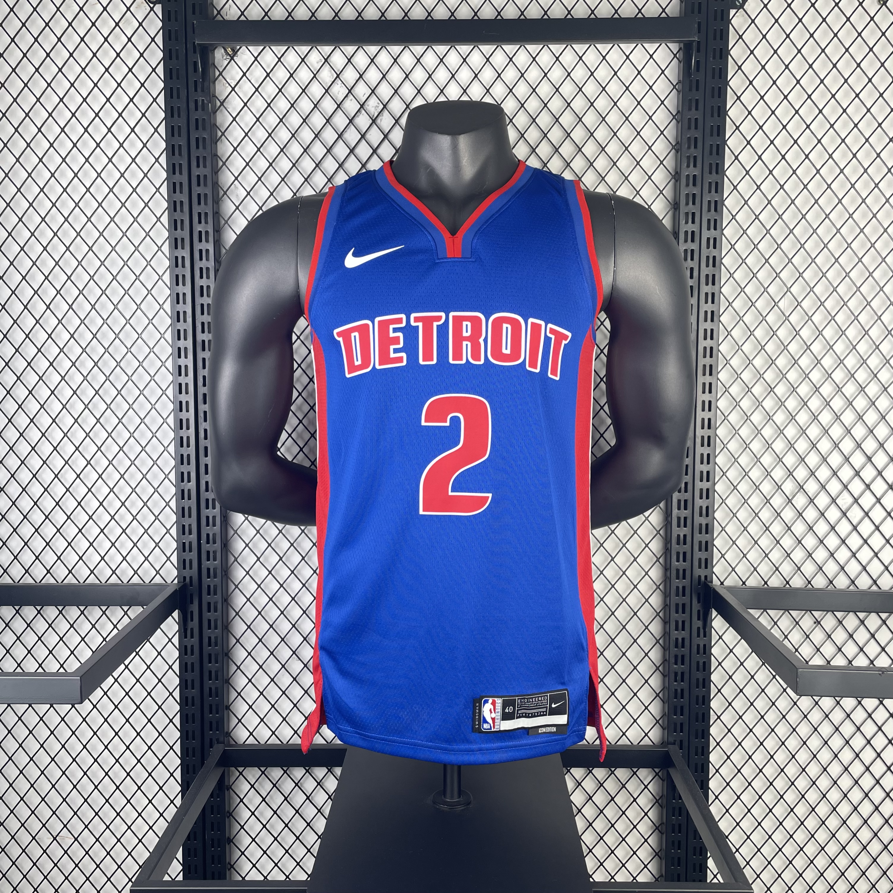 Season 23 Pistons road blue number 2 Cunningham