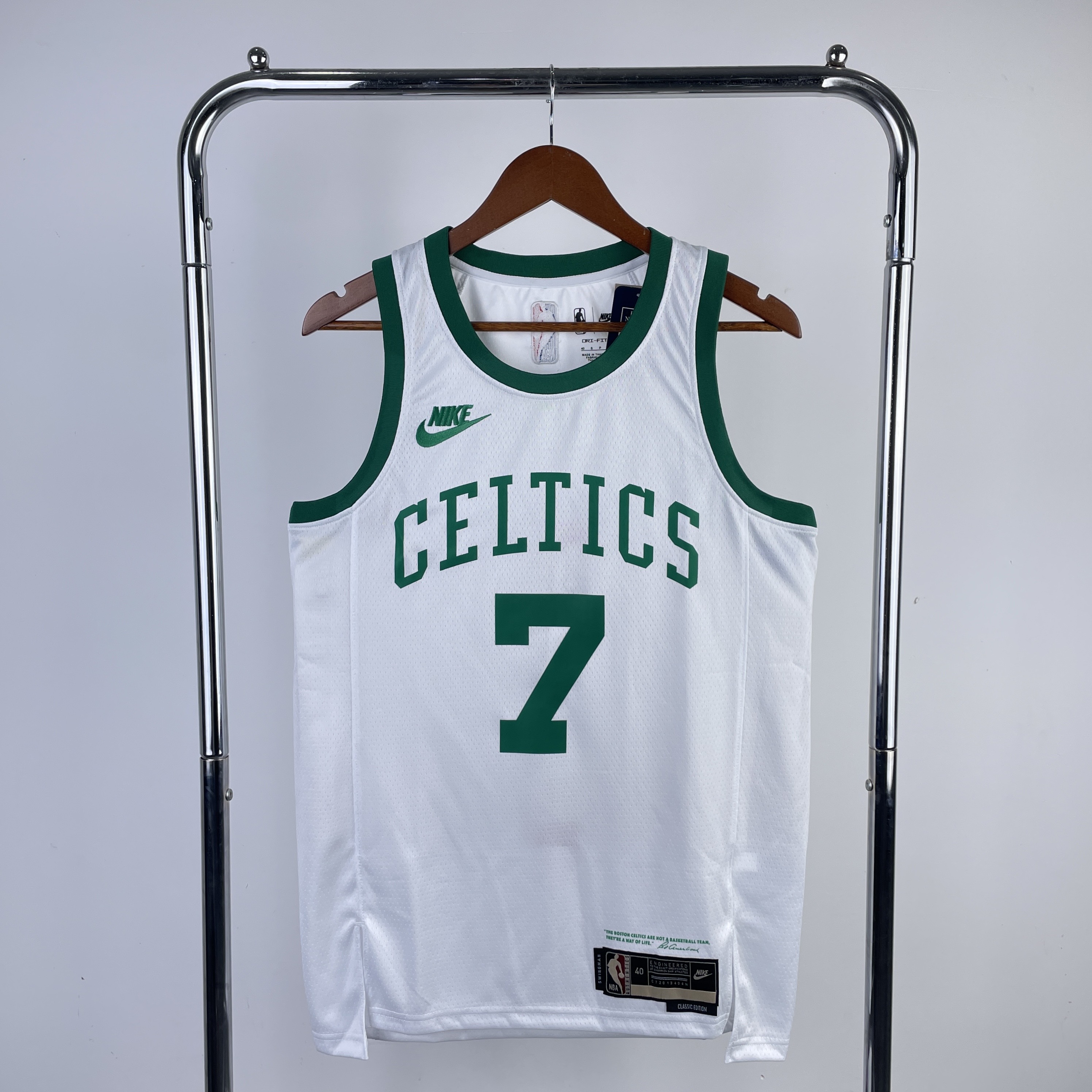 75th anniversary 22nd season Celtics throwback No. 7 Brown
