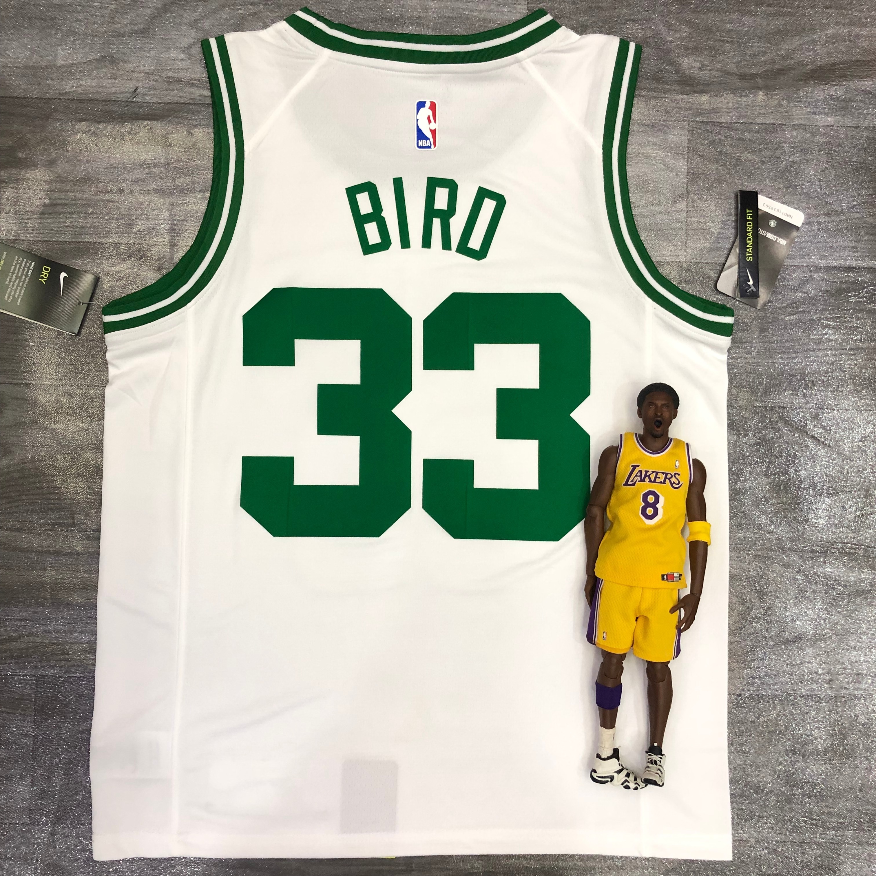 Celtics throwback green and white 33 Larry. Bird