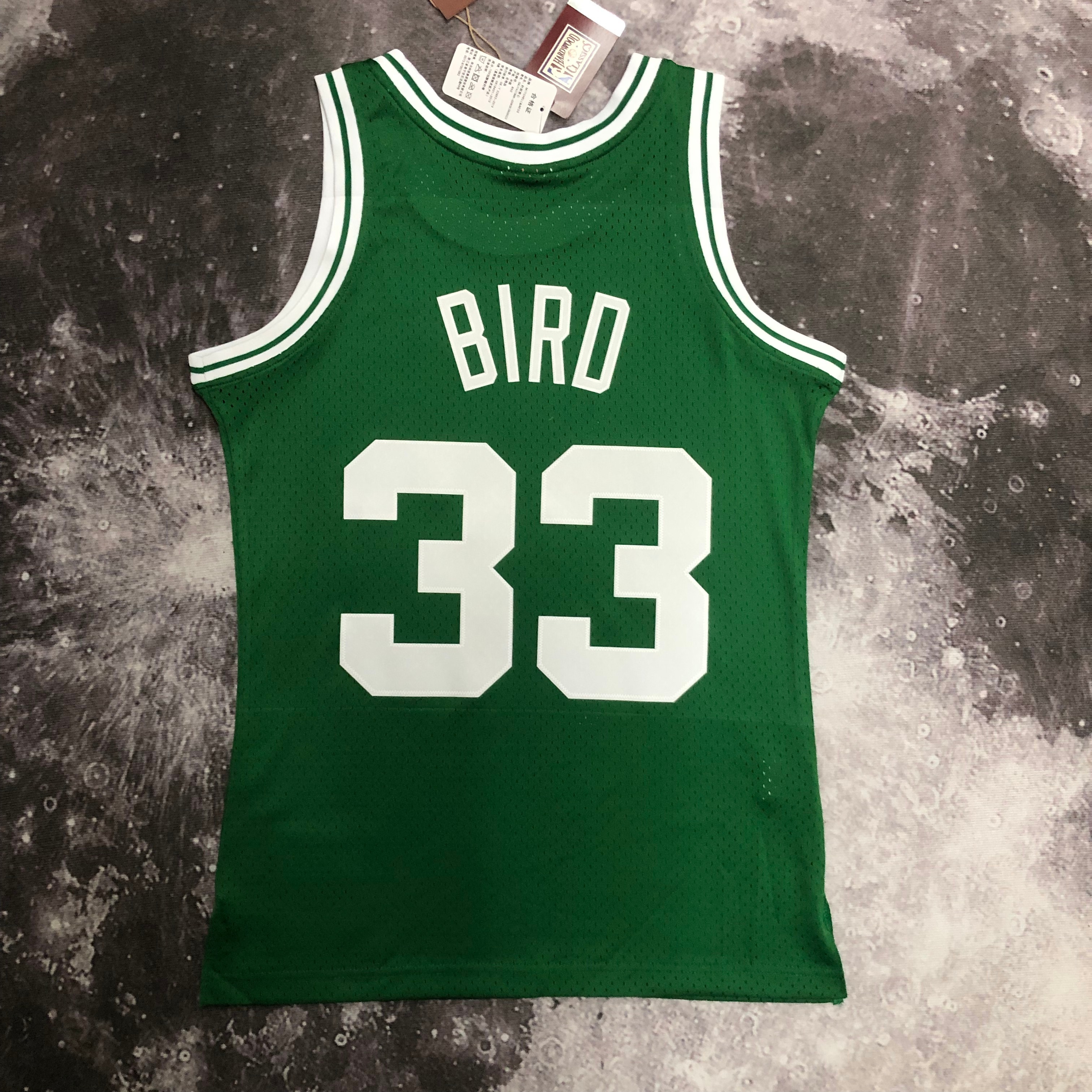 MN Hot Press Throwback jersey SW Celtics 8586 Green 33 Bird