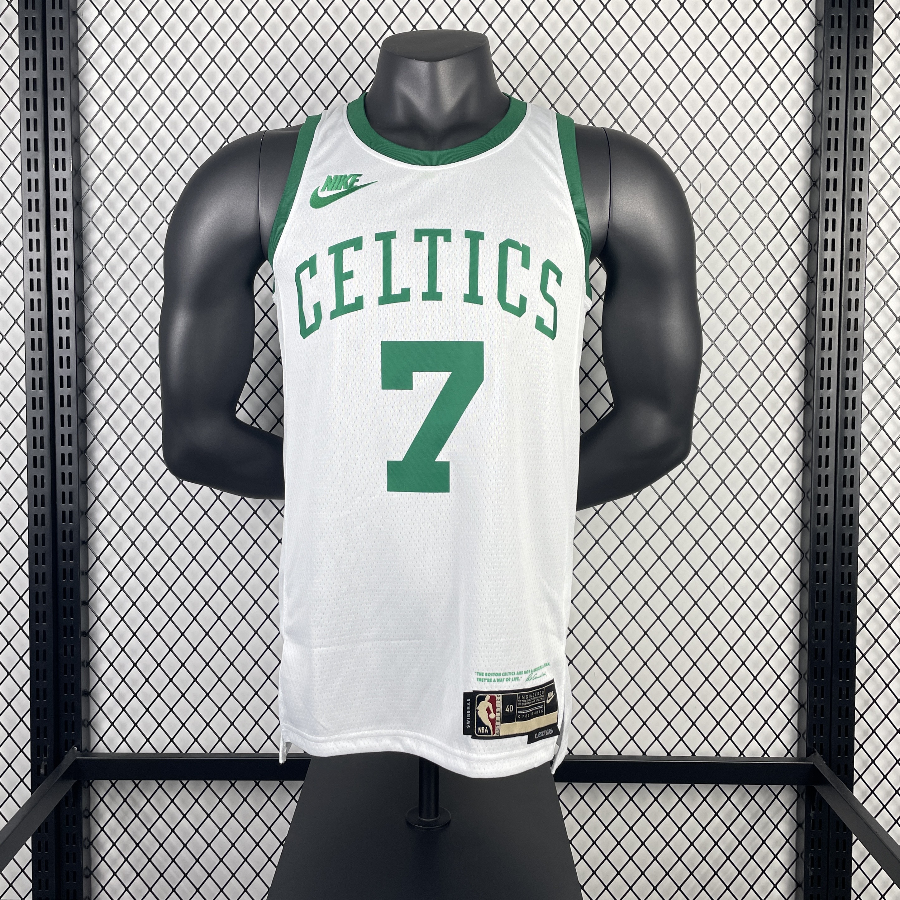 75th anniversary 22nd season Celtics throwback No. 7 Brown