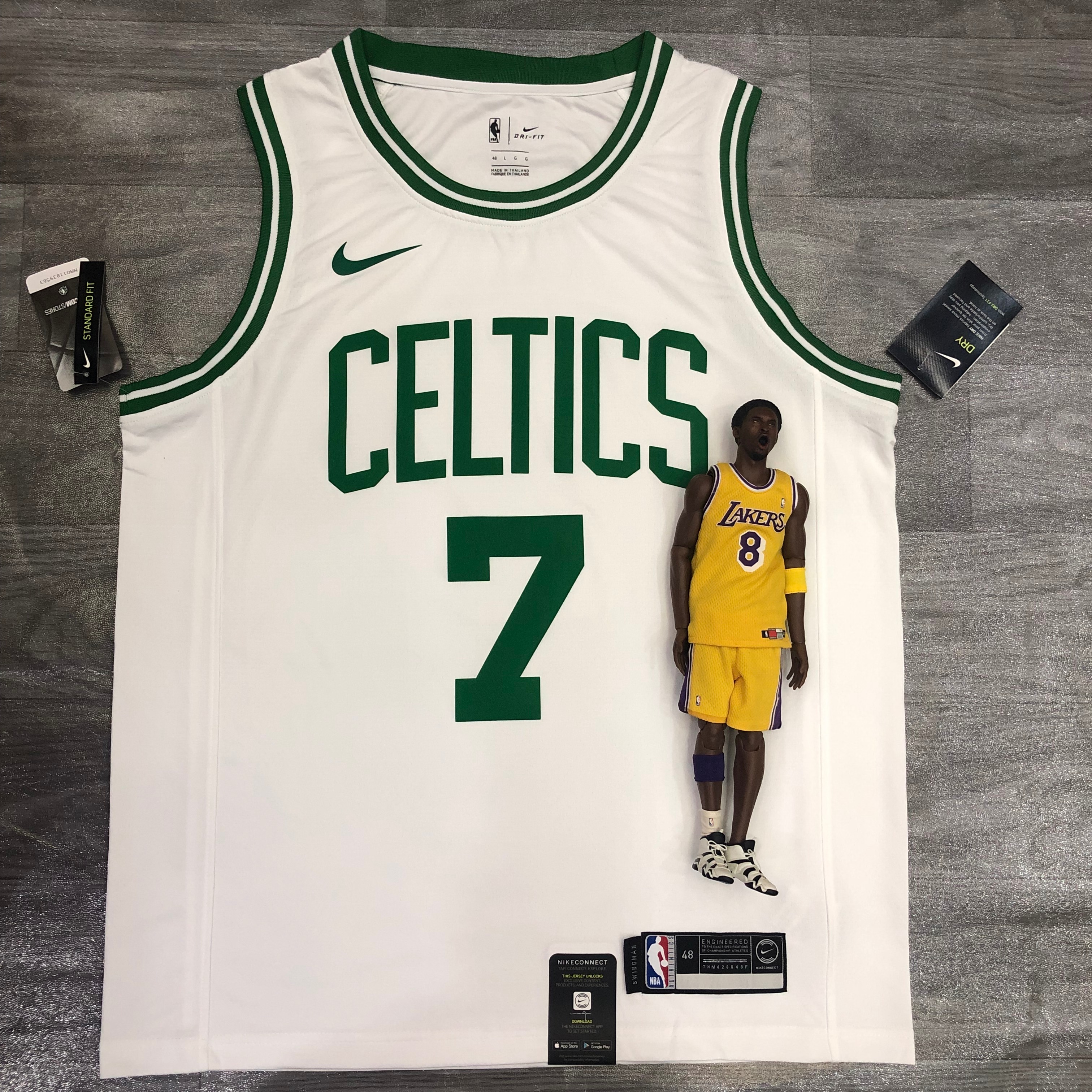 Celtics retro white number 7 Jaylen. Brown